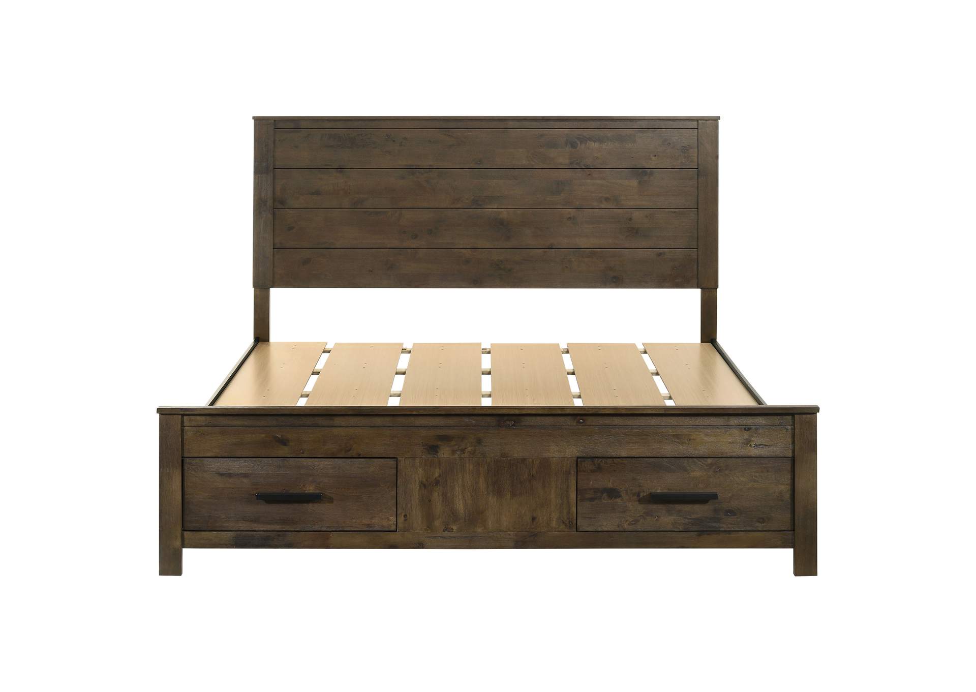 Woodmont Eastern King Storage Bed Rustic Golden Brown,Coaster Furniture