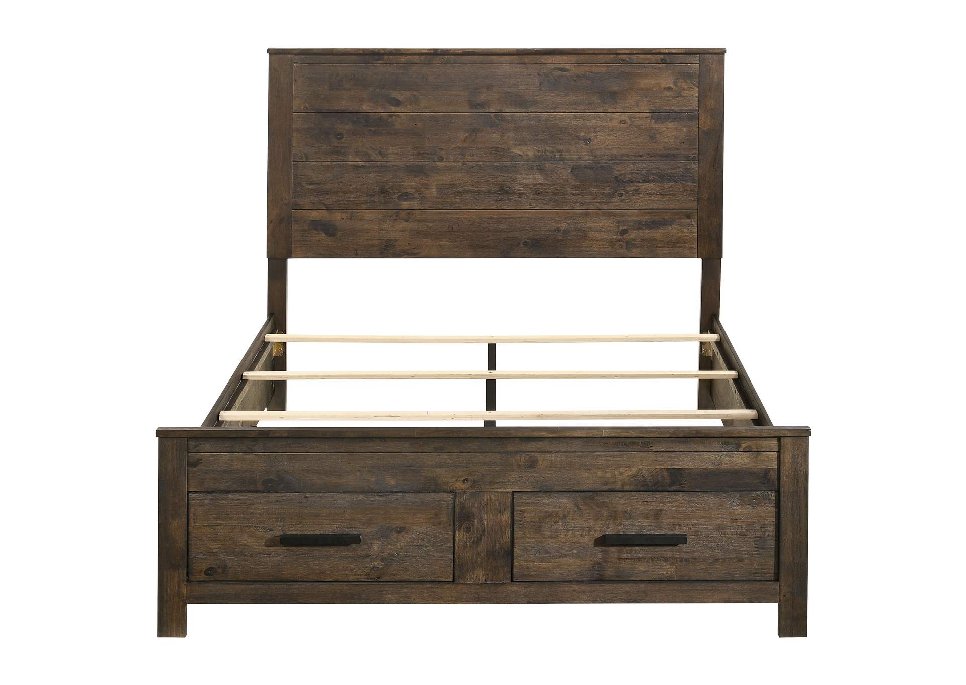 Woodmont Queen Storage Bed Rustic Golden Brown,Coaster Furniture