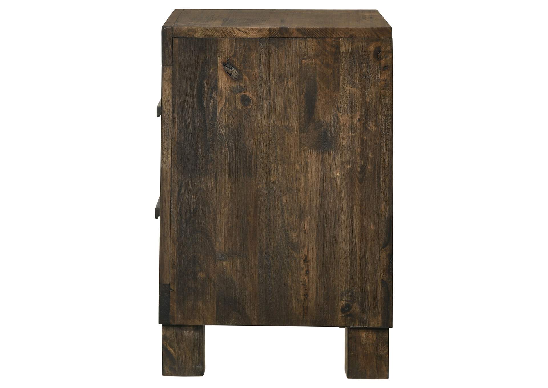 Woodmont 2-drawer Nightstand Rustic Golden Brown,Coaster Furniture