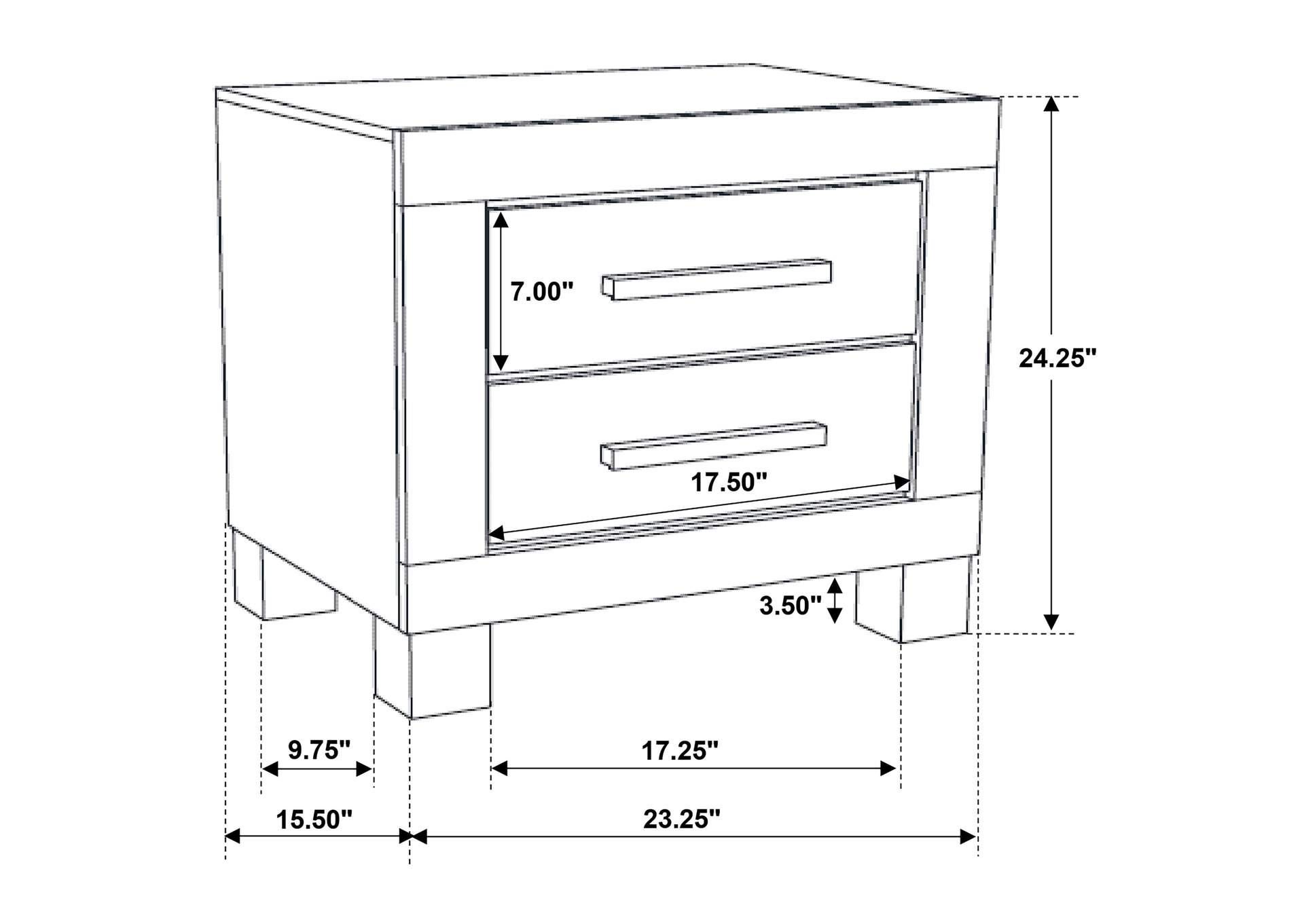 Woodmont 2-drawer Nightstand Rustic Golden Brown,Coaster Furniture