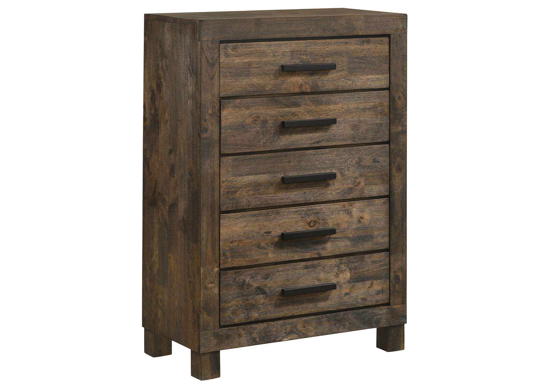 Woodmont 5-drawer Chest Rustic Golden Brown,Coaster Furniture