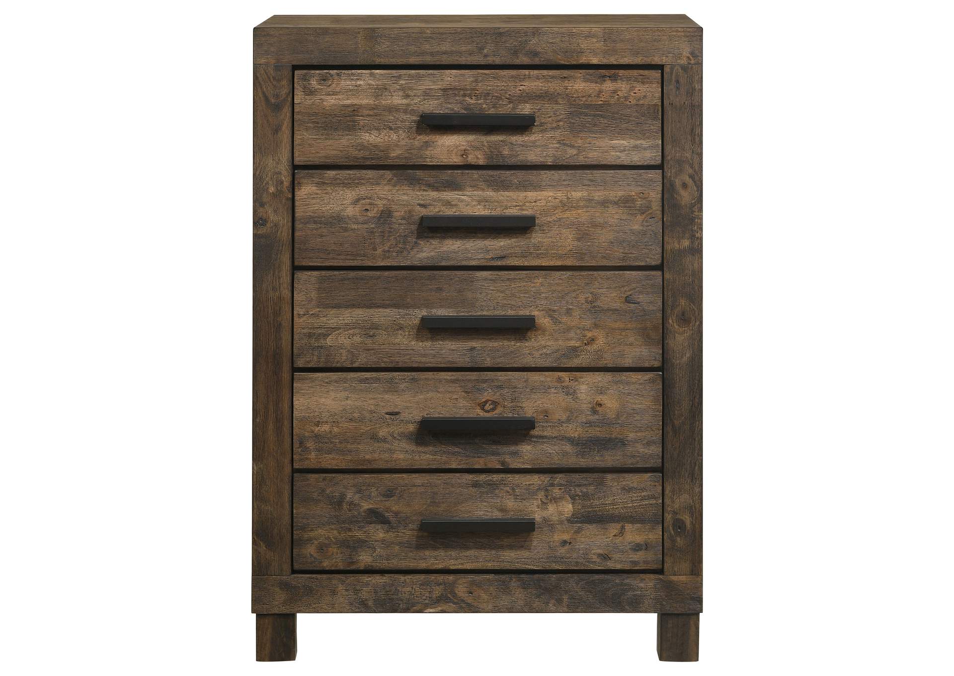 Woodmont 5-drawer Chest Rustic Golden Brown,Coaster Furniture