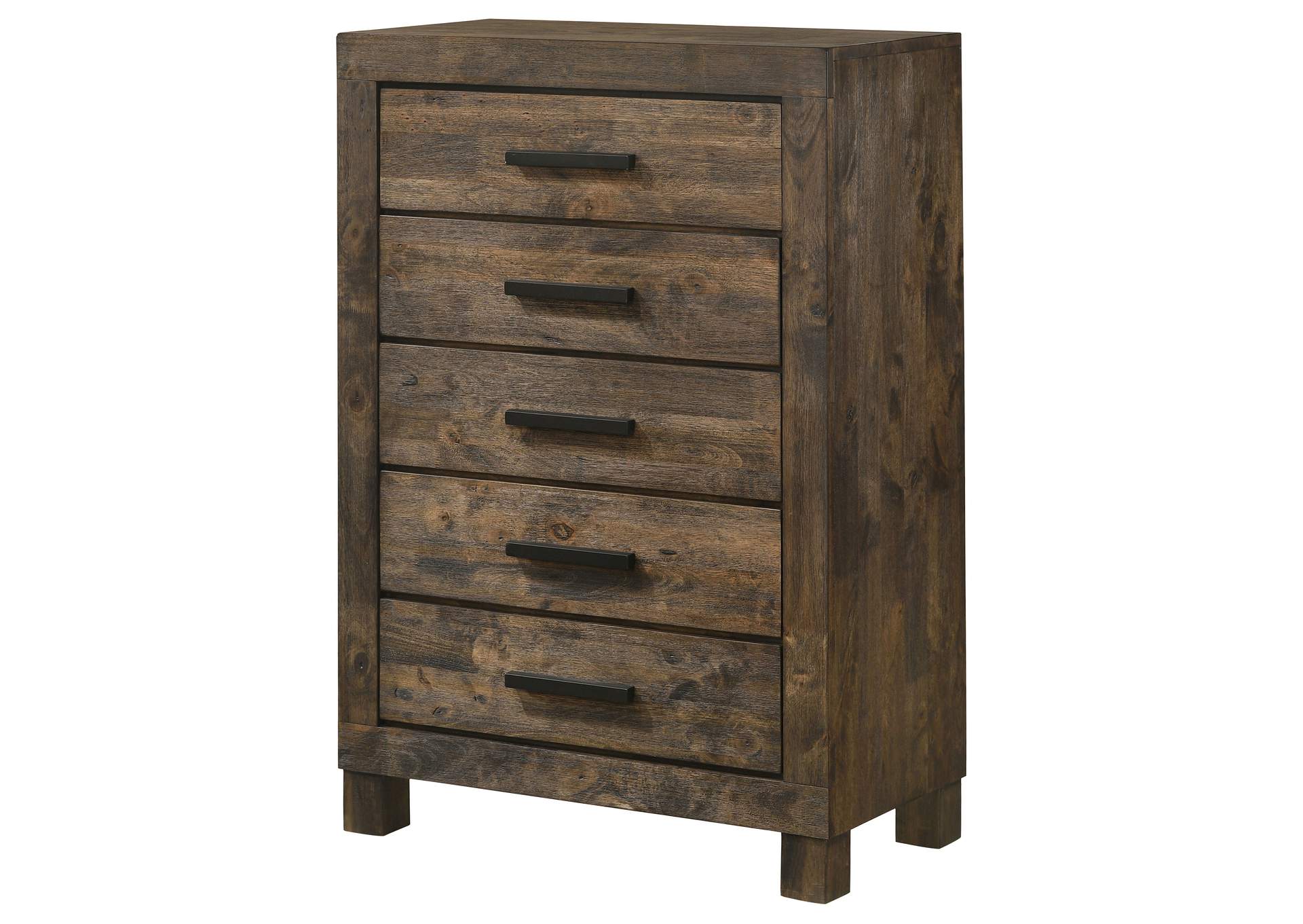 Woodmont 5-drawer Chest Rustic Golden Brown,Coaster Furniture