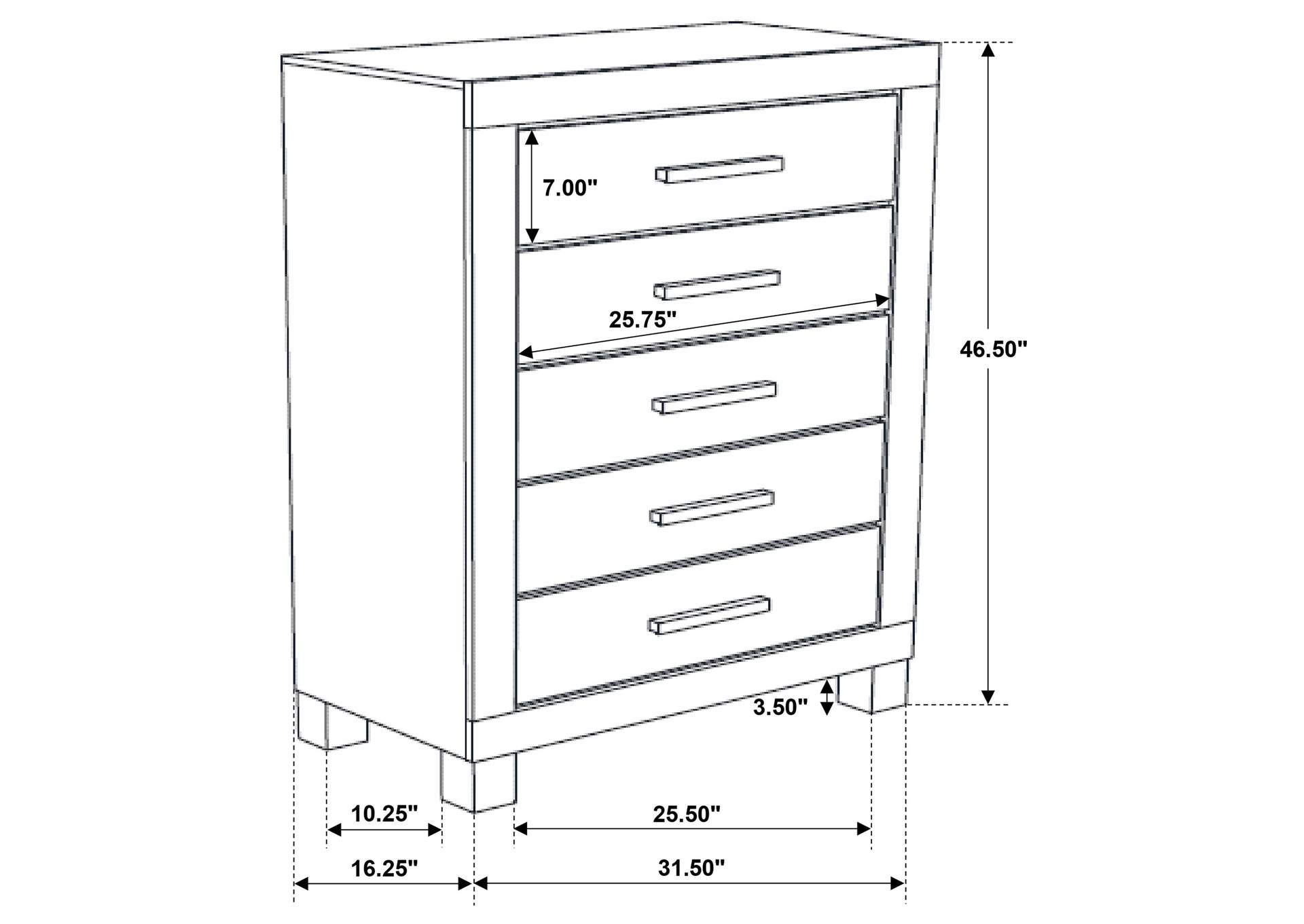 Woodmont 5-drawer Chest Rustic Golden Brown,Coaster Furniture