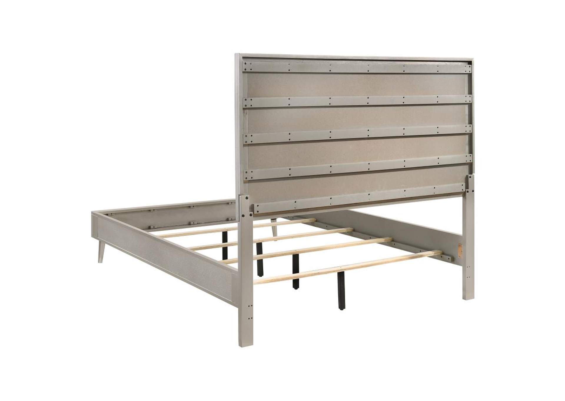 Ramon Eastern King Panel Bed Metallic Sterling,Coaster Furniture
