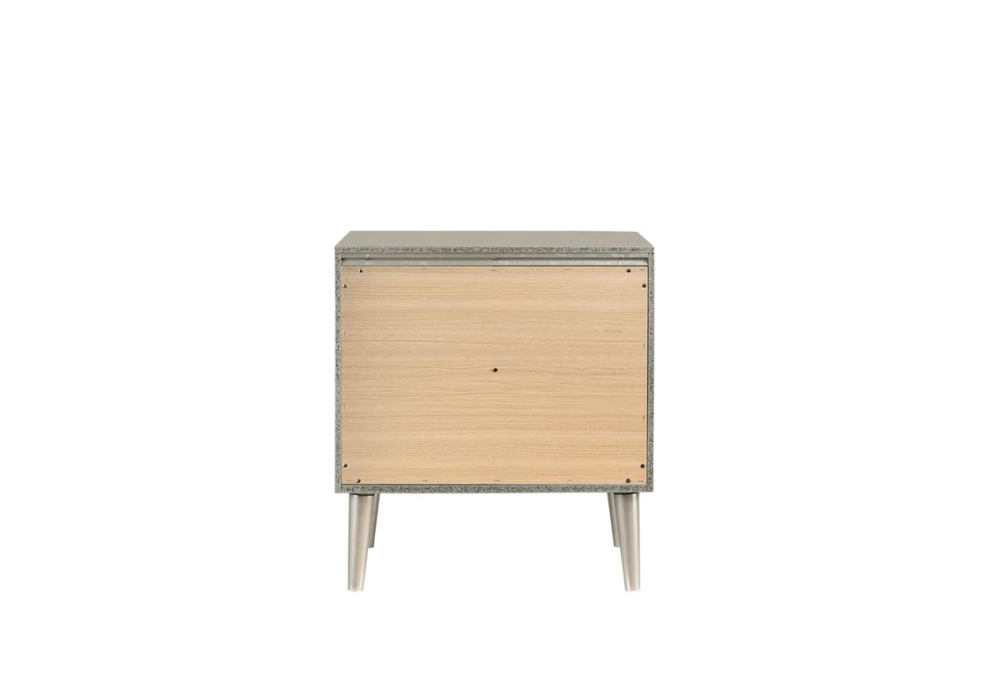 Ramon 2-drawer Nightstand Metallic Sterling,Coaster Furniture