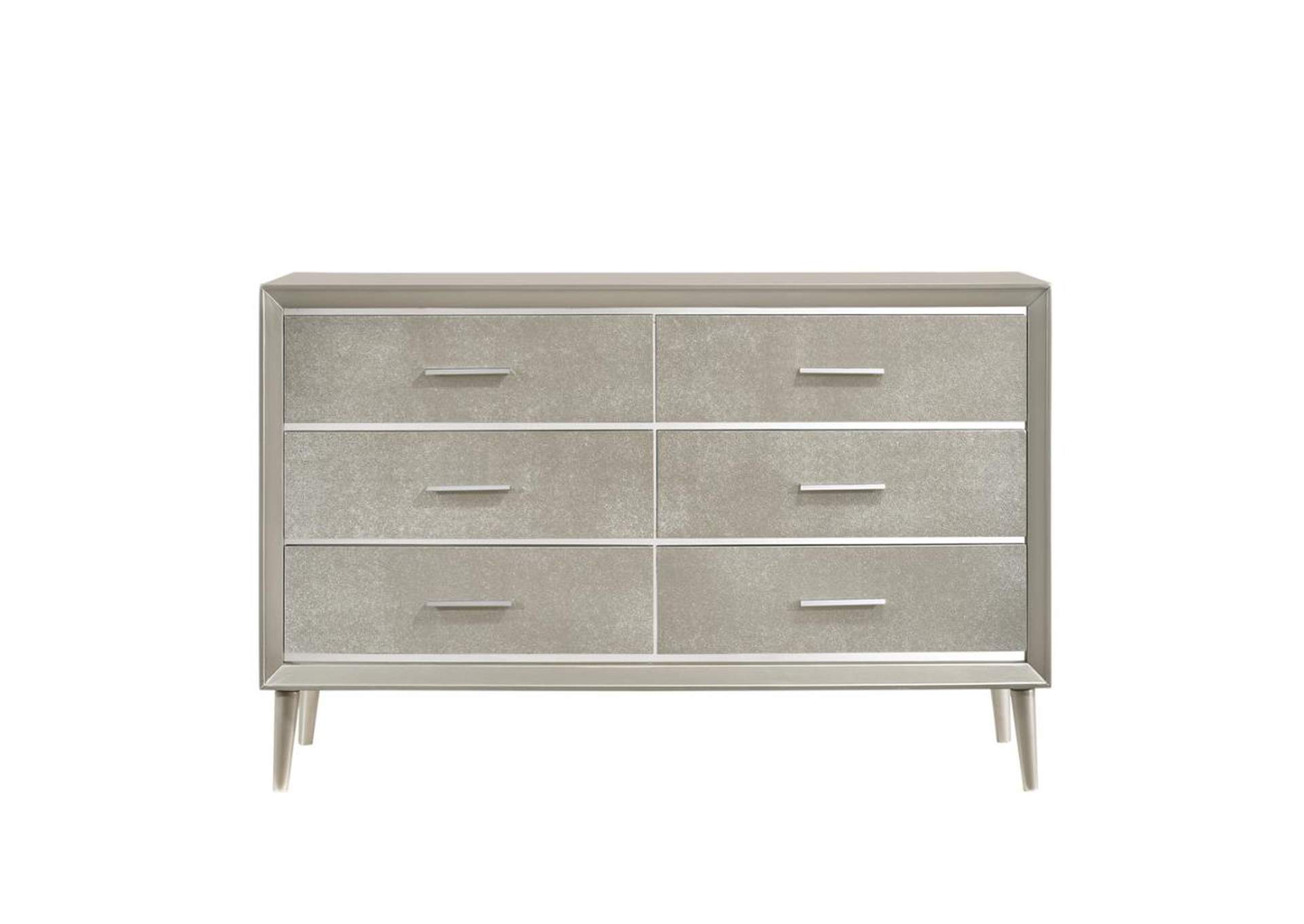 Ramon 6-Drawer Dresser Metallic Sterling,Coaster Furniture