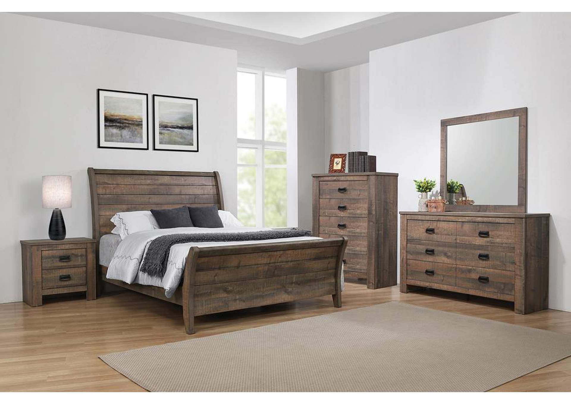 Fredrick Weathered Oak California King Bed Jarons Fredrick Weathered Oak California King, Oak California King Bed