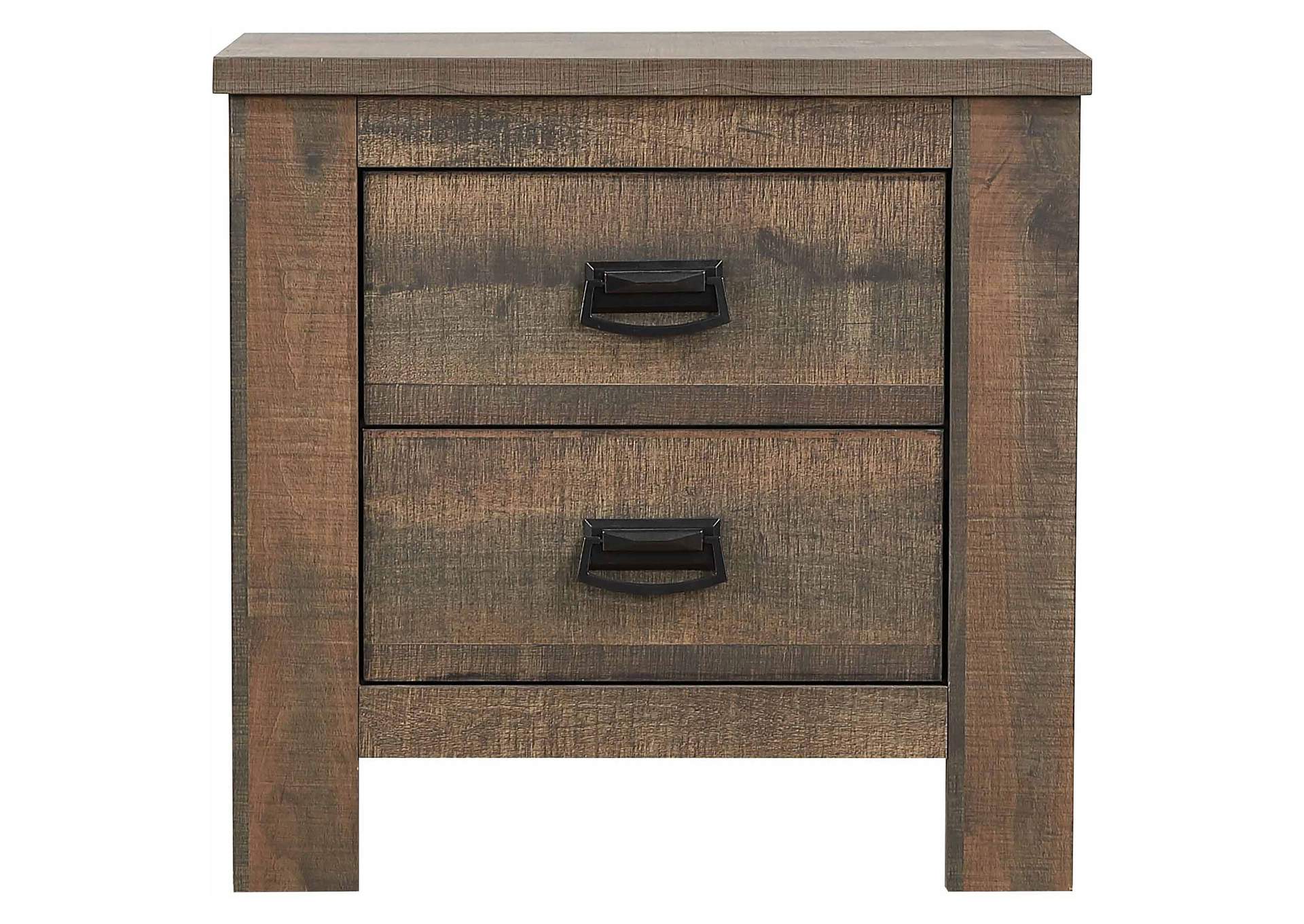 Frederick 2-drawer Nightstand Weathered Oak,Coaster Furniture