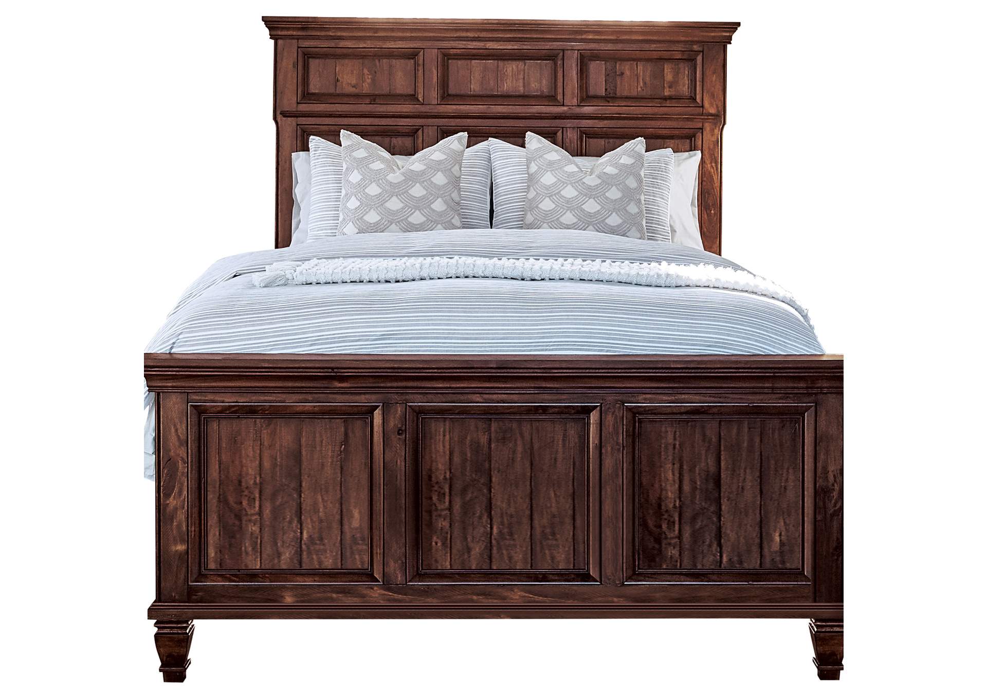 Avenue Eastern King Panel Bed Weathered Burnished Brown,Coaster Furniture