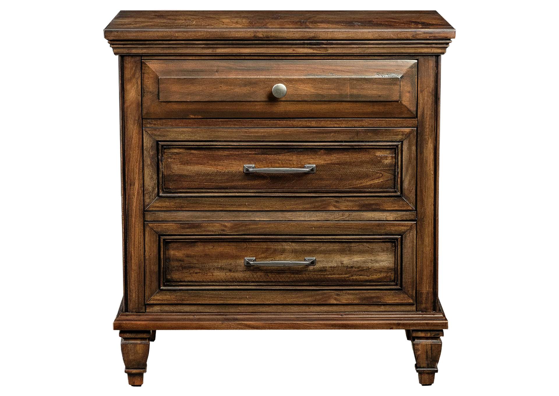 Avenue 3-drawer Nightstand Weathered Burnished Brown,Coaster Furniture