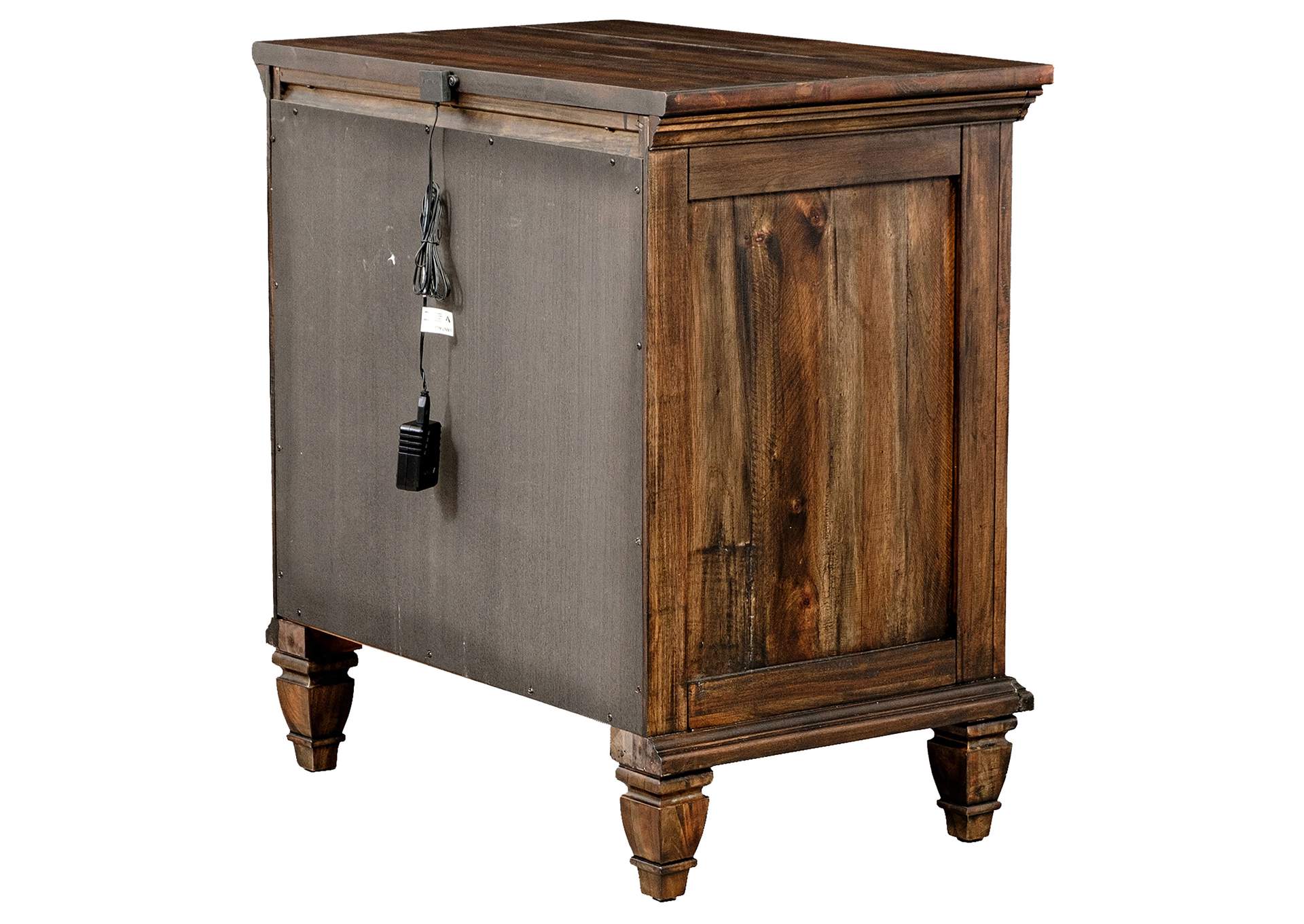 Avenue 3-drawer Nightstand Weathered Burnished Brown,Coaster Furniture