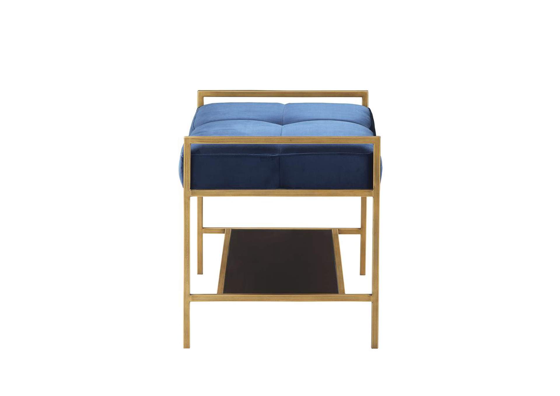 Upholstered Stool Navy Blue and Gold,Coaster Furniture