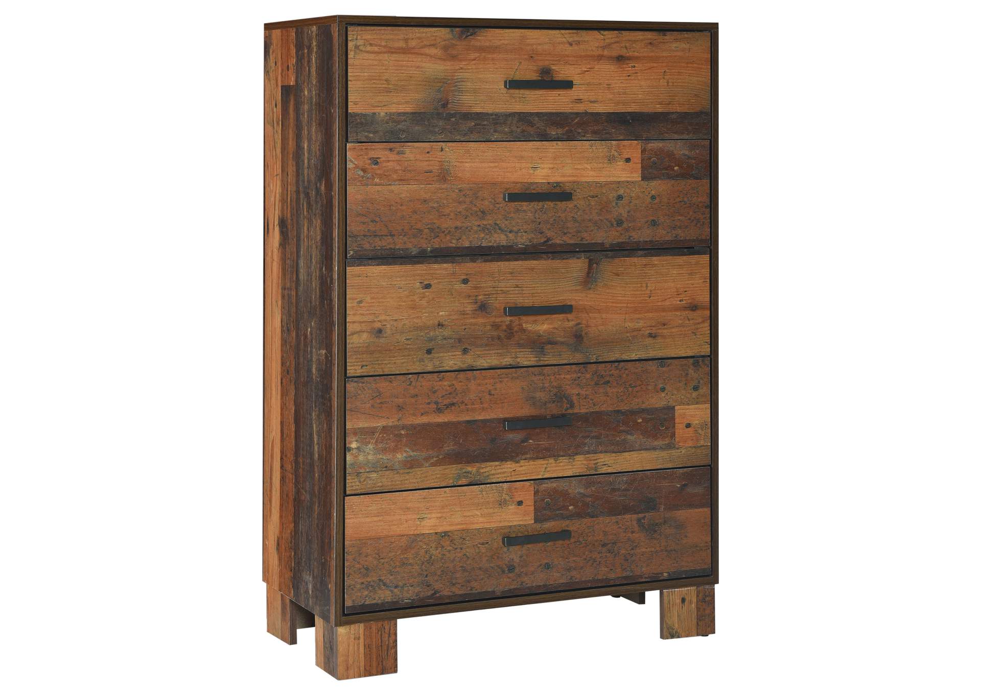 Sidney 5-piece Eastern King Panel Bedroom Set Rustic Pine,Coaster Furniture