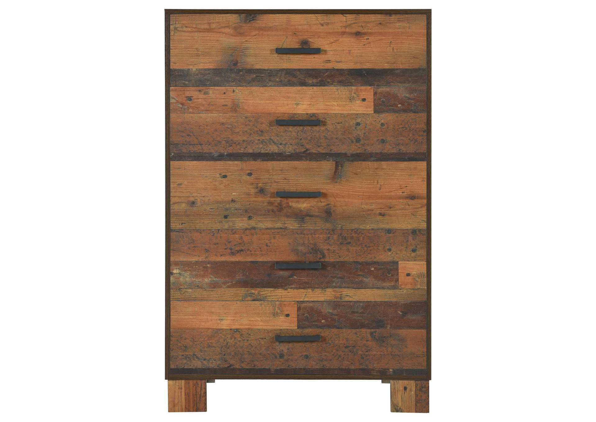 Sidney 5-piece Eastern King Panel Bedroom Set Rustic Pine,Coaster Furniture