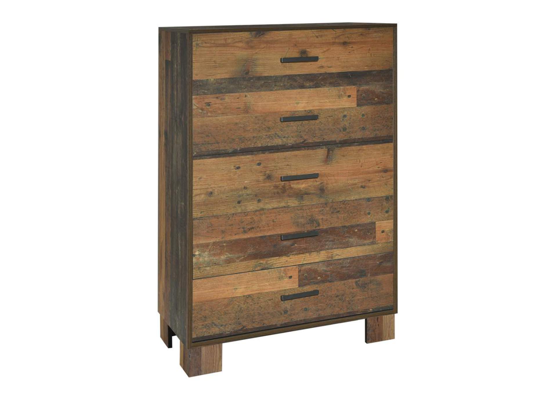 Sidney 5 - drawer Chest Rustic Pine,Coaster Furniture