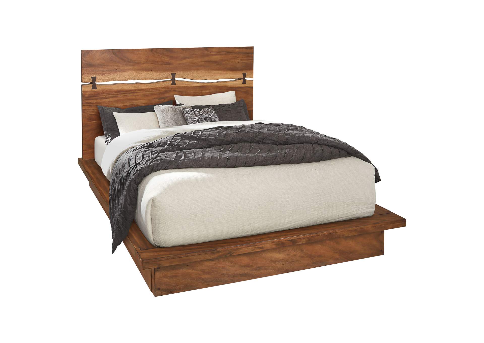 Winslow Queen Bed Smokey Walnut and Coffee Bean,Coaster Furniture