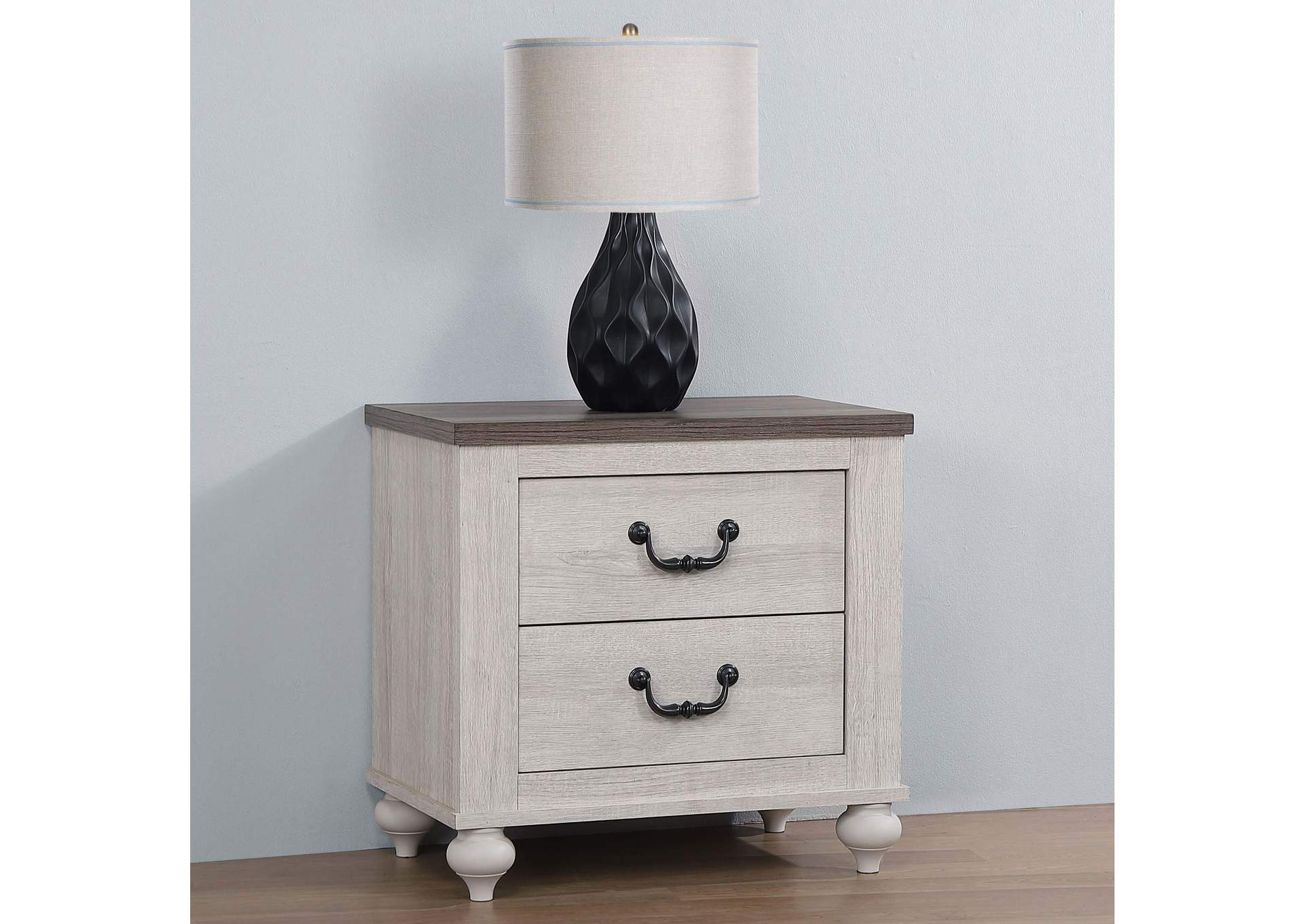 Stillwood 2-drawer Nightstand Vintage Linen,Coaster Furniture