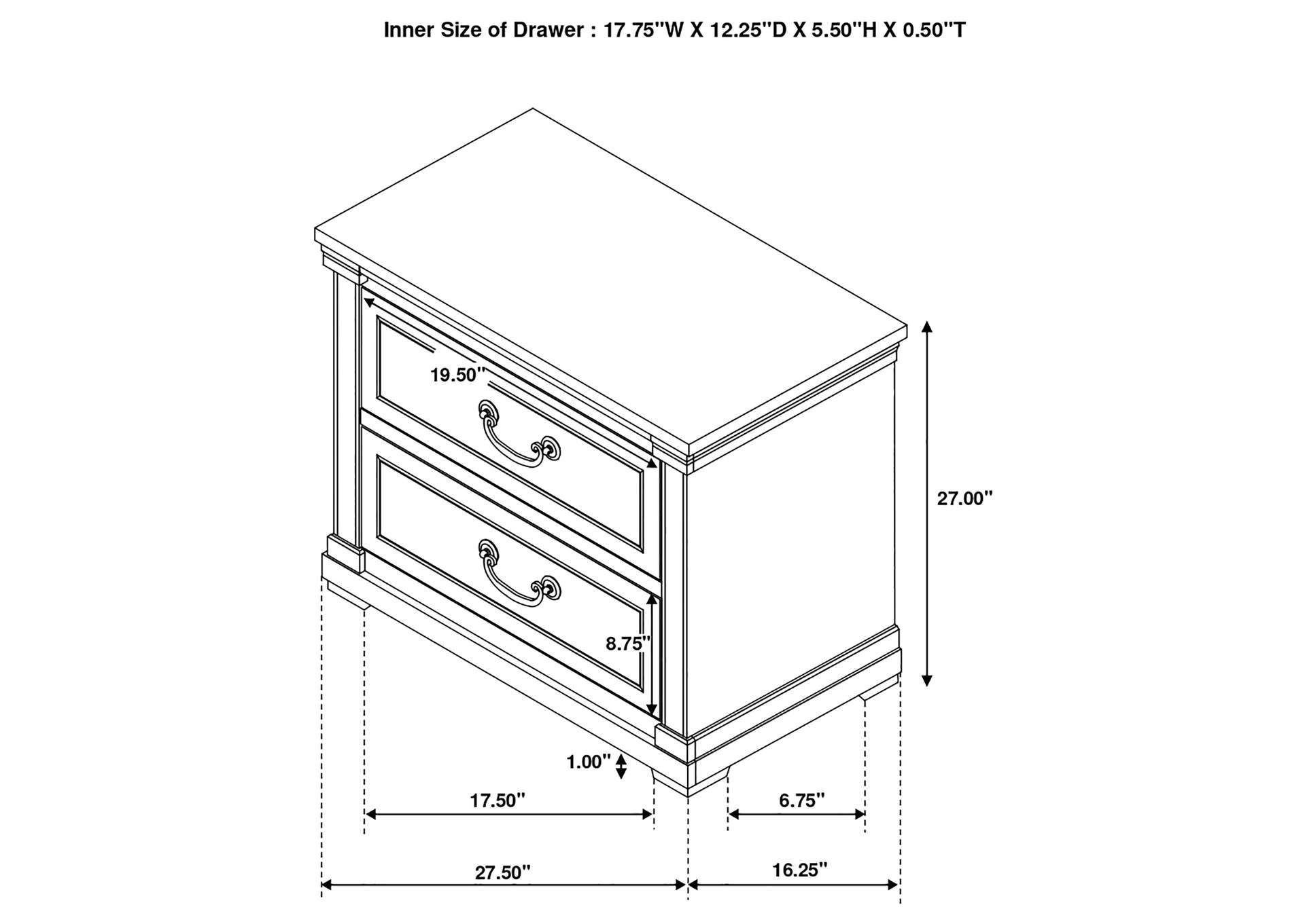 Hillcrest 5-piece Queen Panel Bedroom Set White and Dark Rum,Coaster Furniture