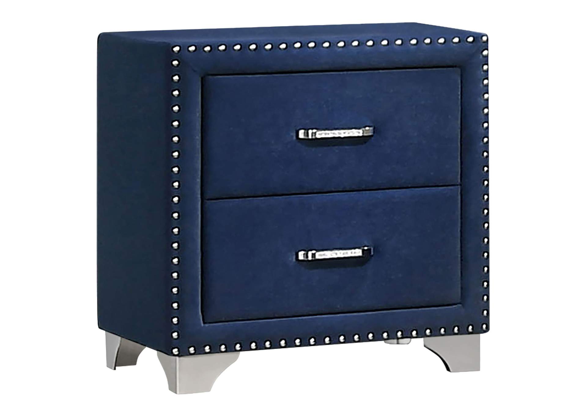 Melody 2-drawer Upholstered Nightstand Pacific Blue,Coaster Furniture