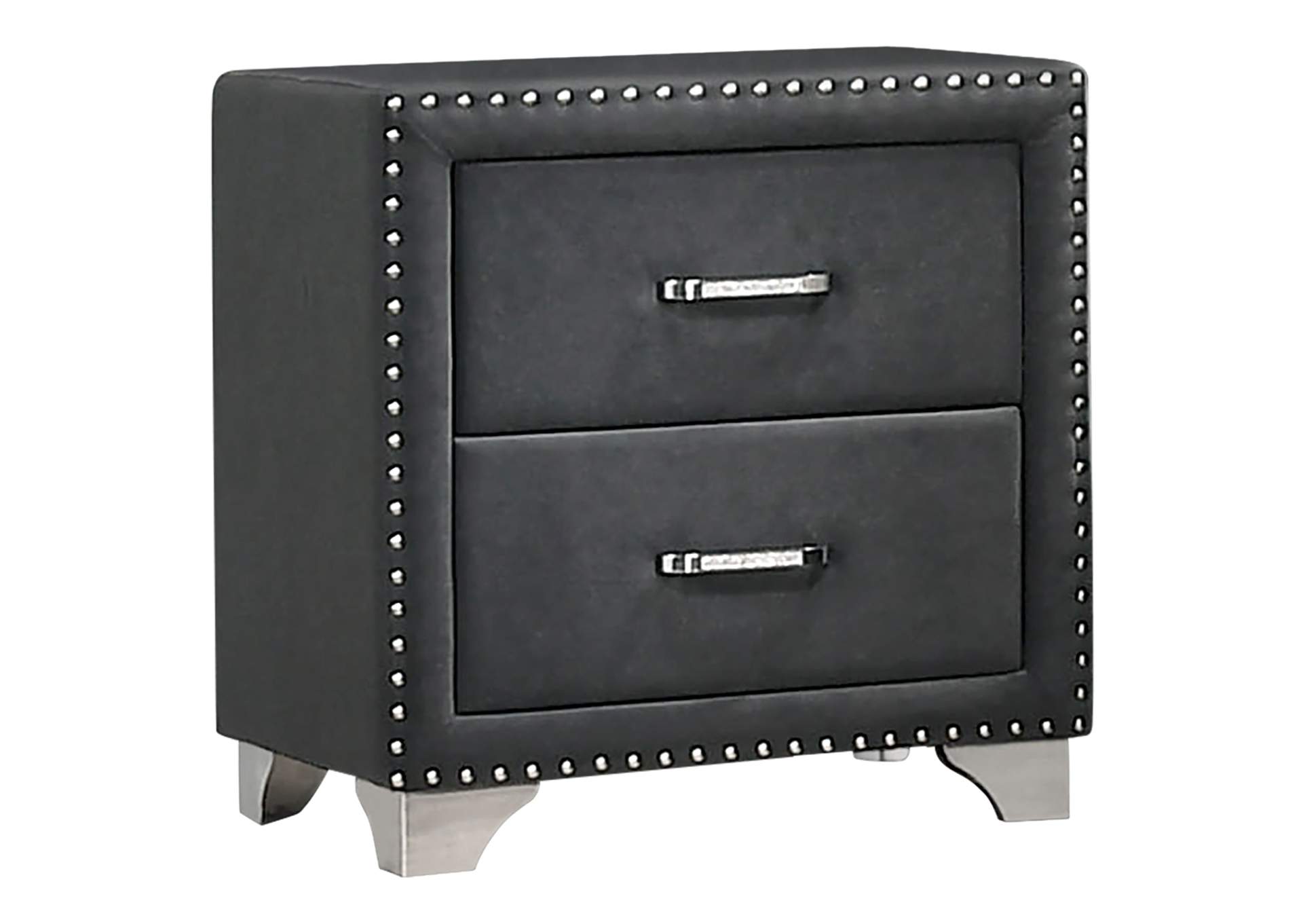 Melody 2-drawer Upholstered Nightstand Grey,Coaster Furniture