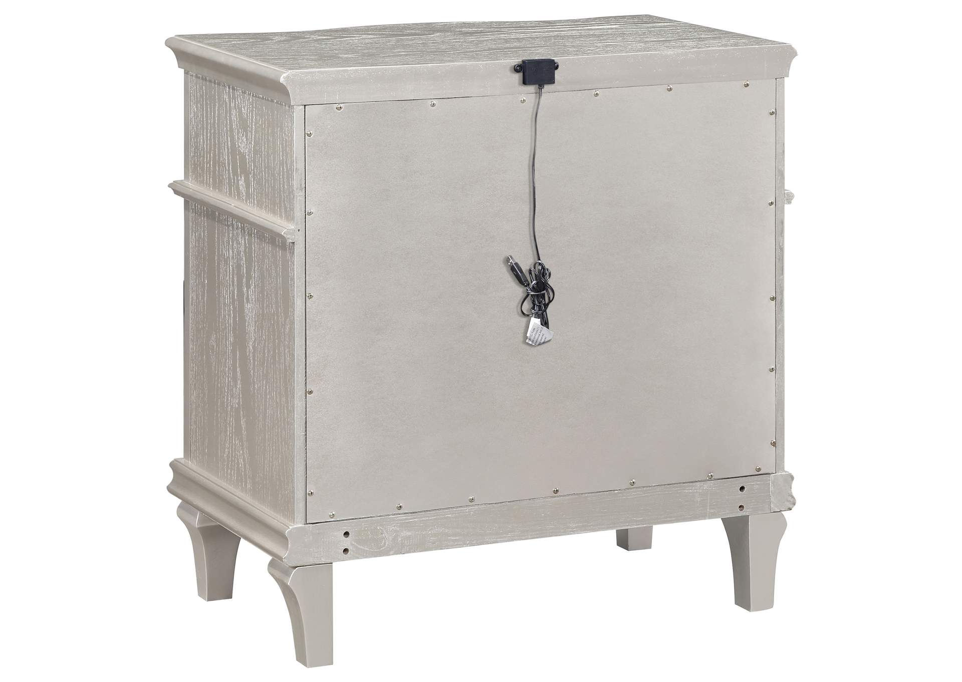 Evangeline 3-Drawer Nightstand Silver Oak,Coaster Furniture