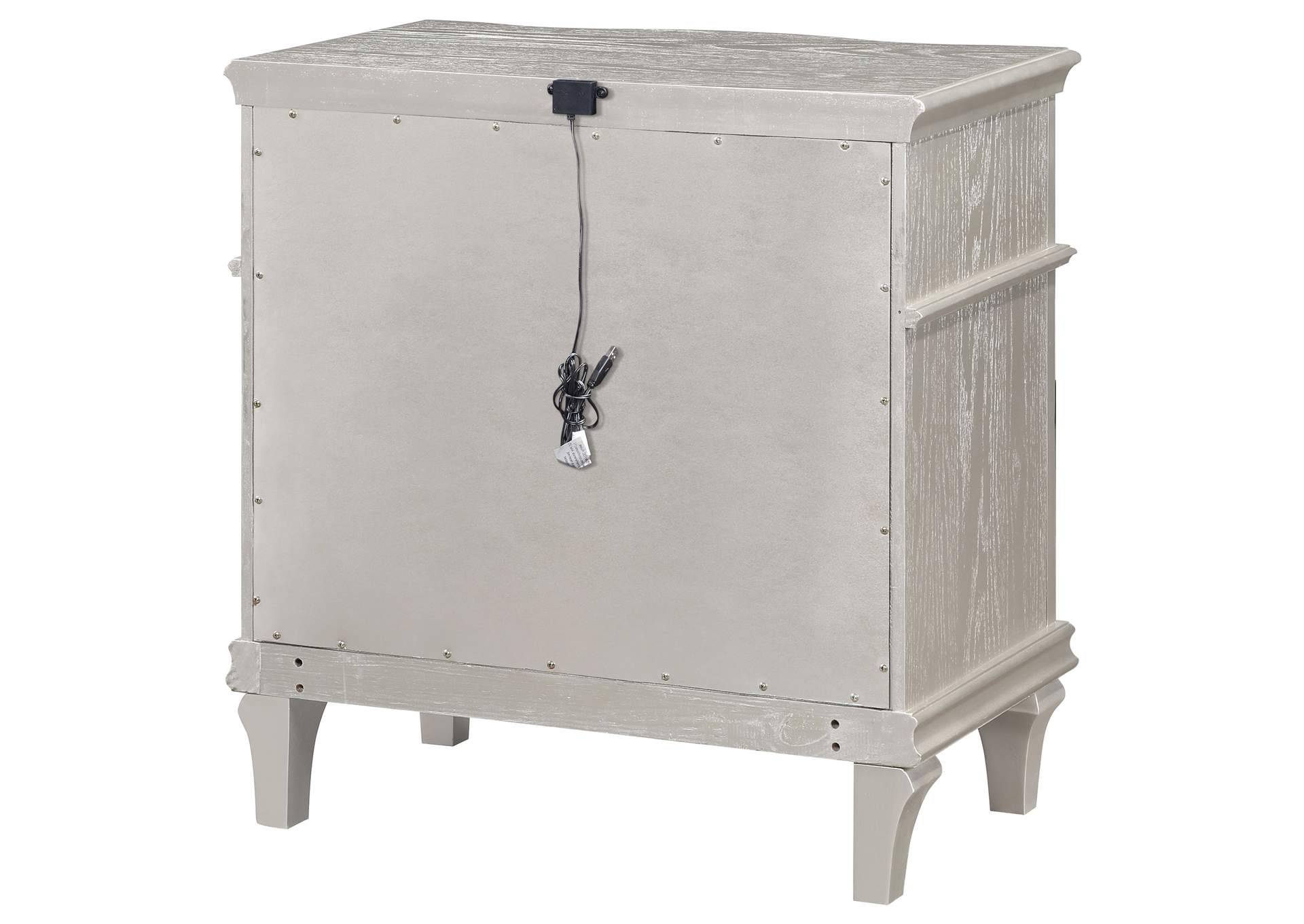 Evangeline 3-Drawer Nightstand Silver Oak,Coaster Furniture