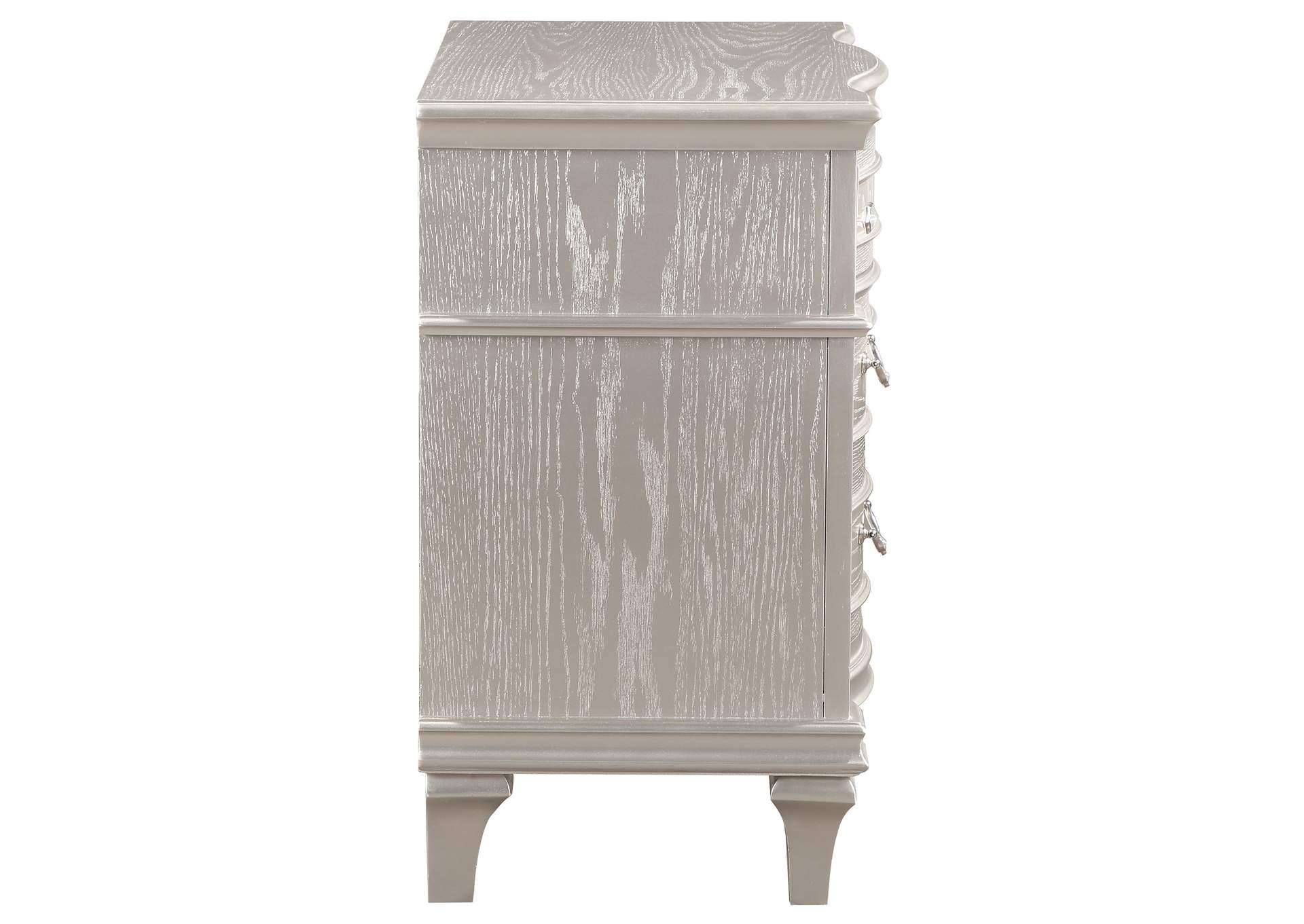 Evangeline 3-Drawer Nightstand Silver Oak,Coaster Furniture