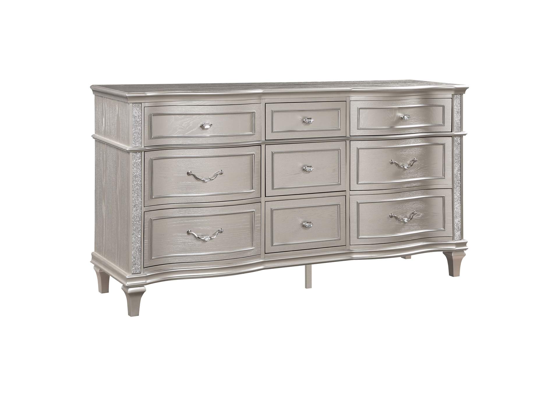 Evangeline 9-Drawer Dresser Silver Oak,Coaster Furniture