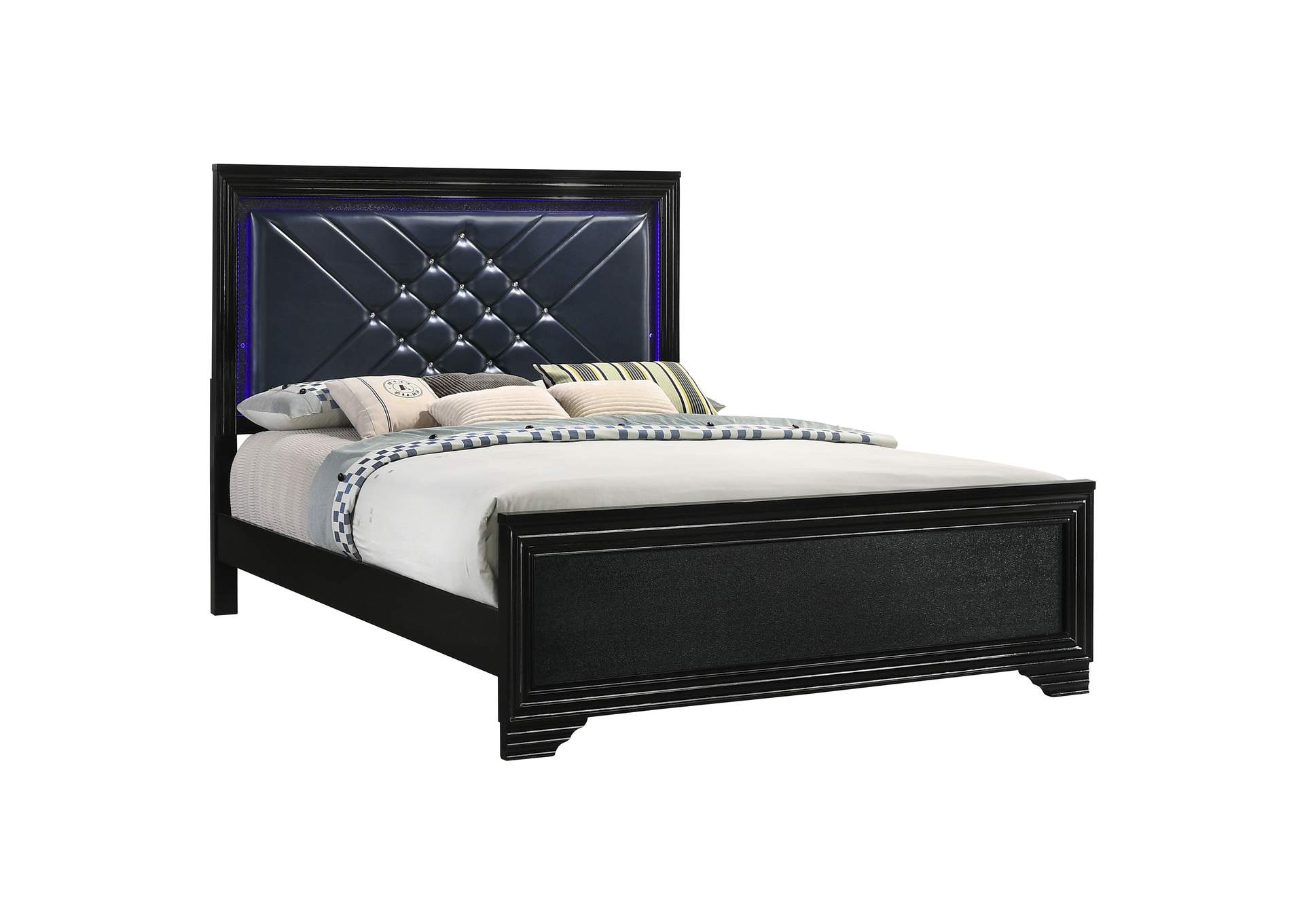 Penelope 4-piece California King Bedroom Set Midnight Star and Black,Coaster Furniture