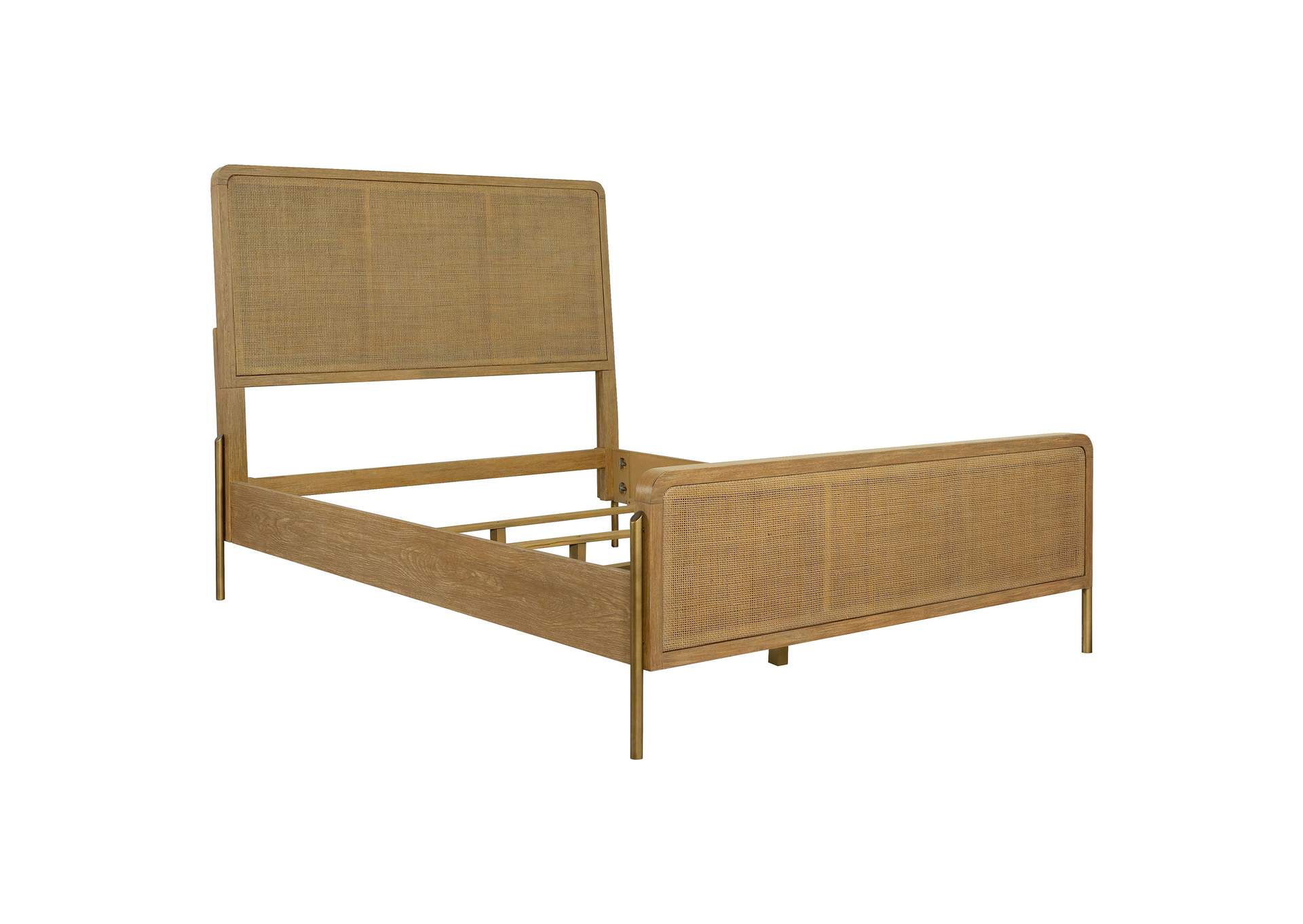 Arini 4-piece Upholstered Eastern King Bedroom Set Sand Wash,Coaster Furniture