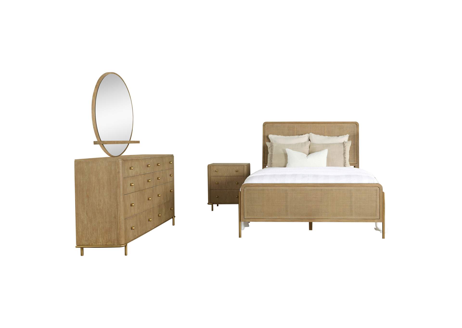 Arini 4-piece Upholstered Queen Bedroom Set Sand Wash,Coaster Furniture