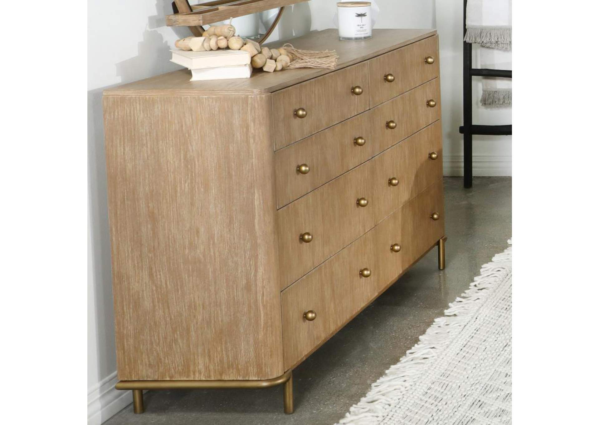 Modern 8-Drawer Dresser for Bedroom Storage