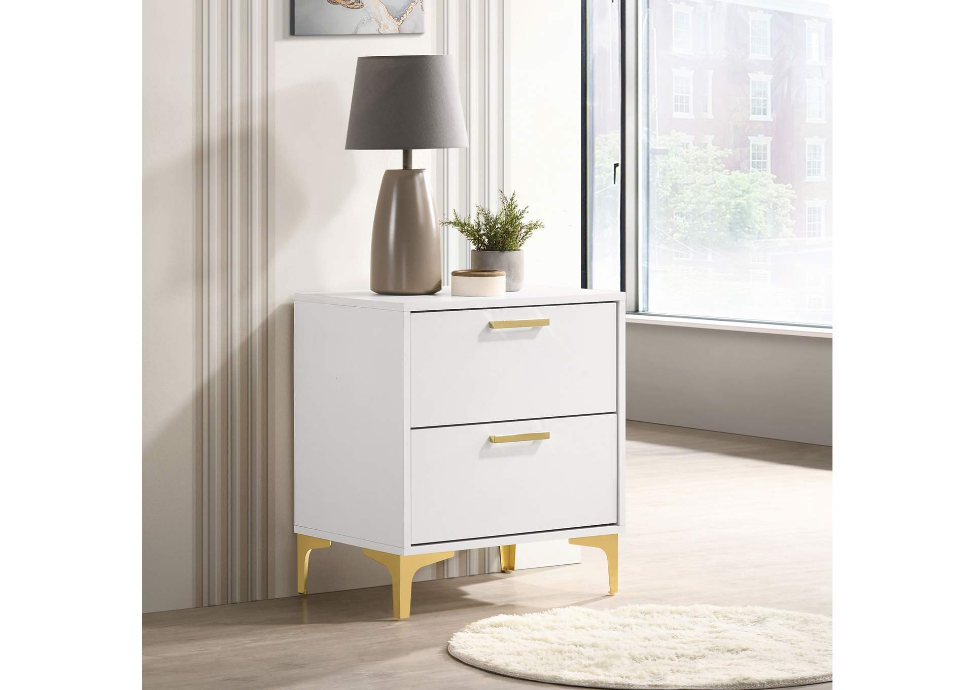 Kendall 2-drawer Nightstand White,Coaster Furniture