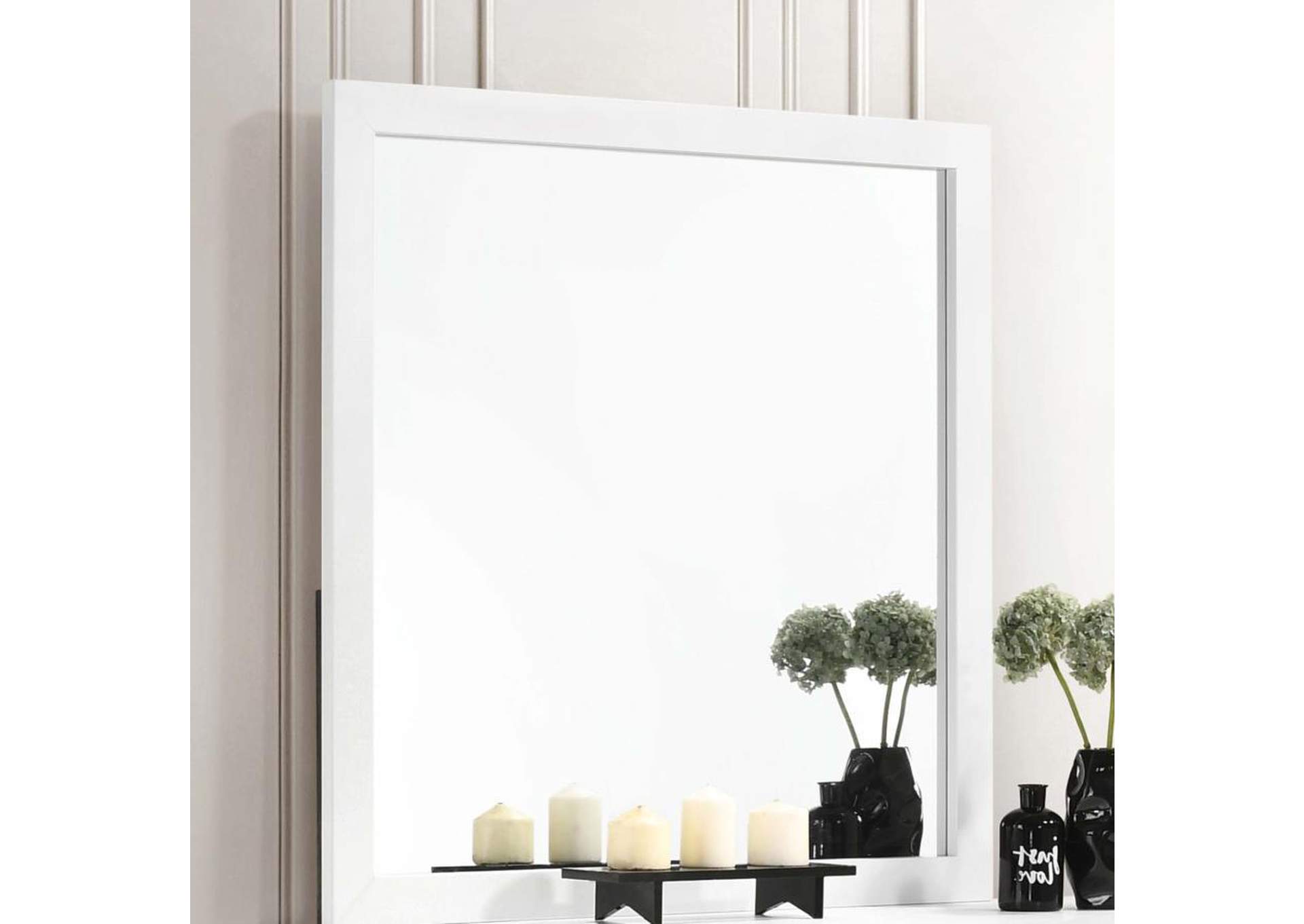 Kendall Square Dresser Mirror White,Coaster Furniture
