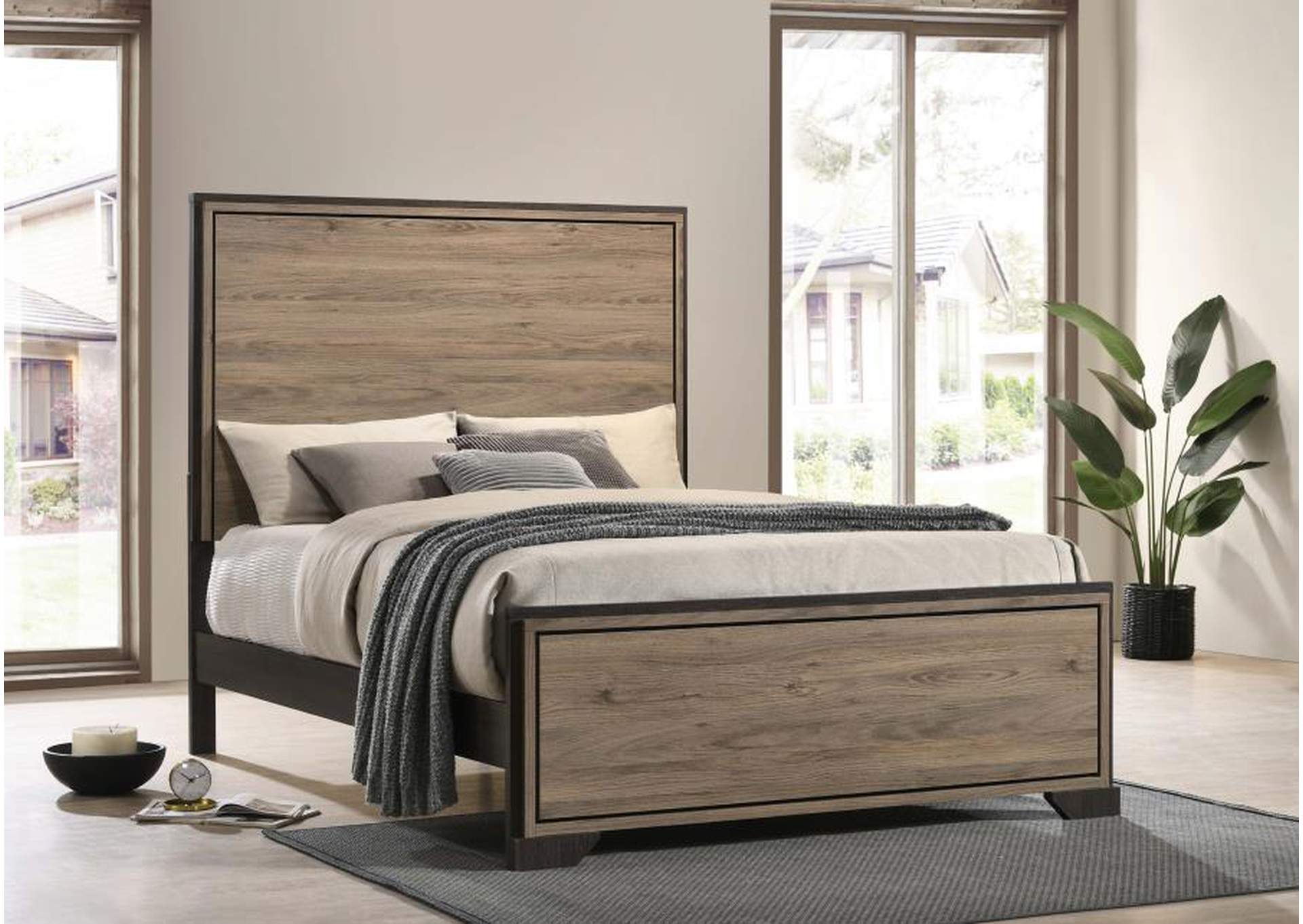 Coaster Baker 4-Piece California King Bedroom Set Brown and Light Taupe