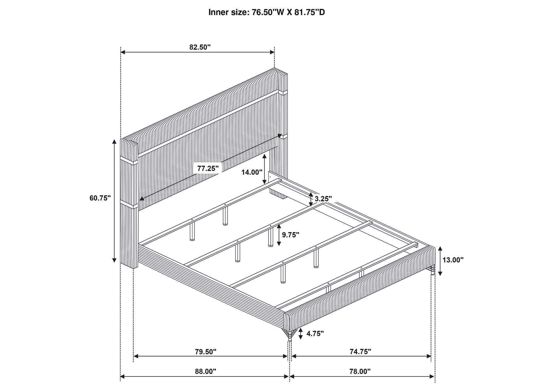 E KING BED,Coaster Furniture