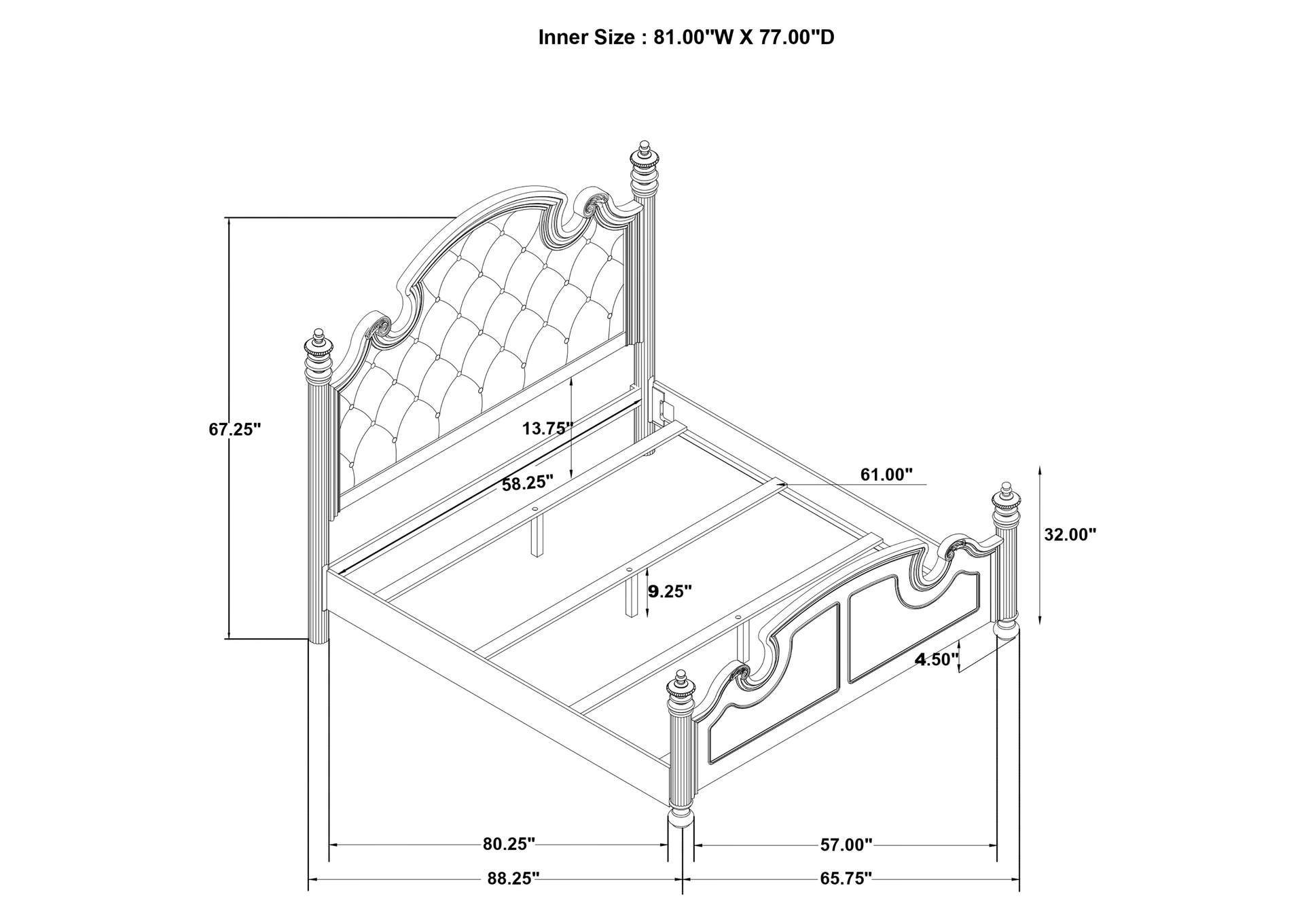 QUEEN BED,Coaster Furniture