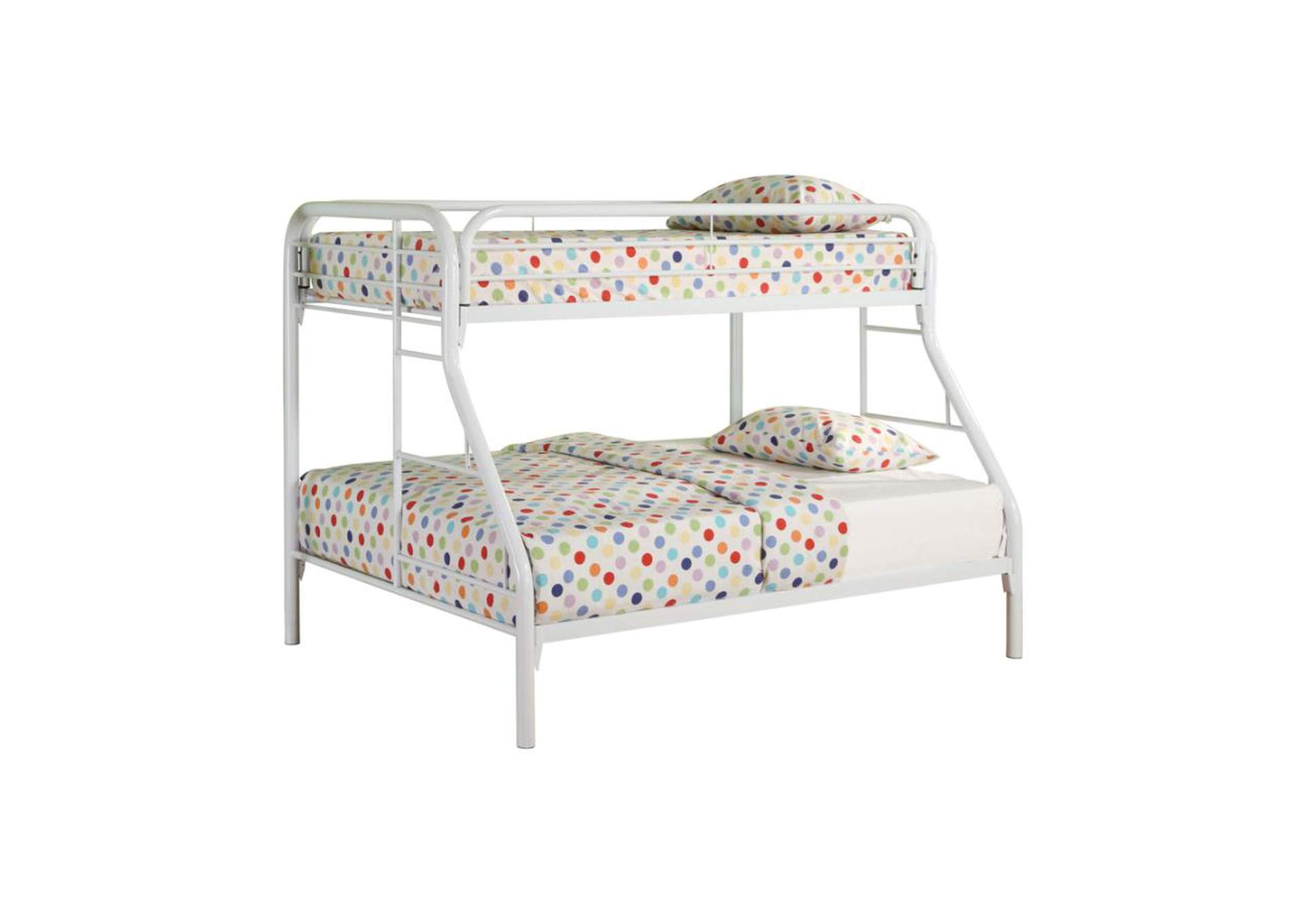 Morgan Twin Over Full Bunk Bed White,Coaster Furniture