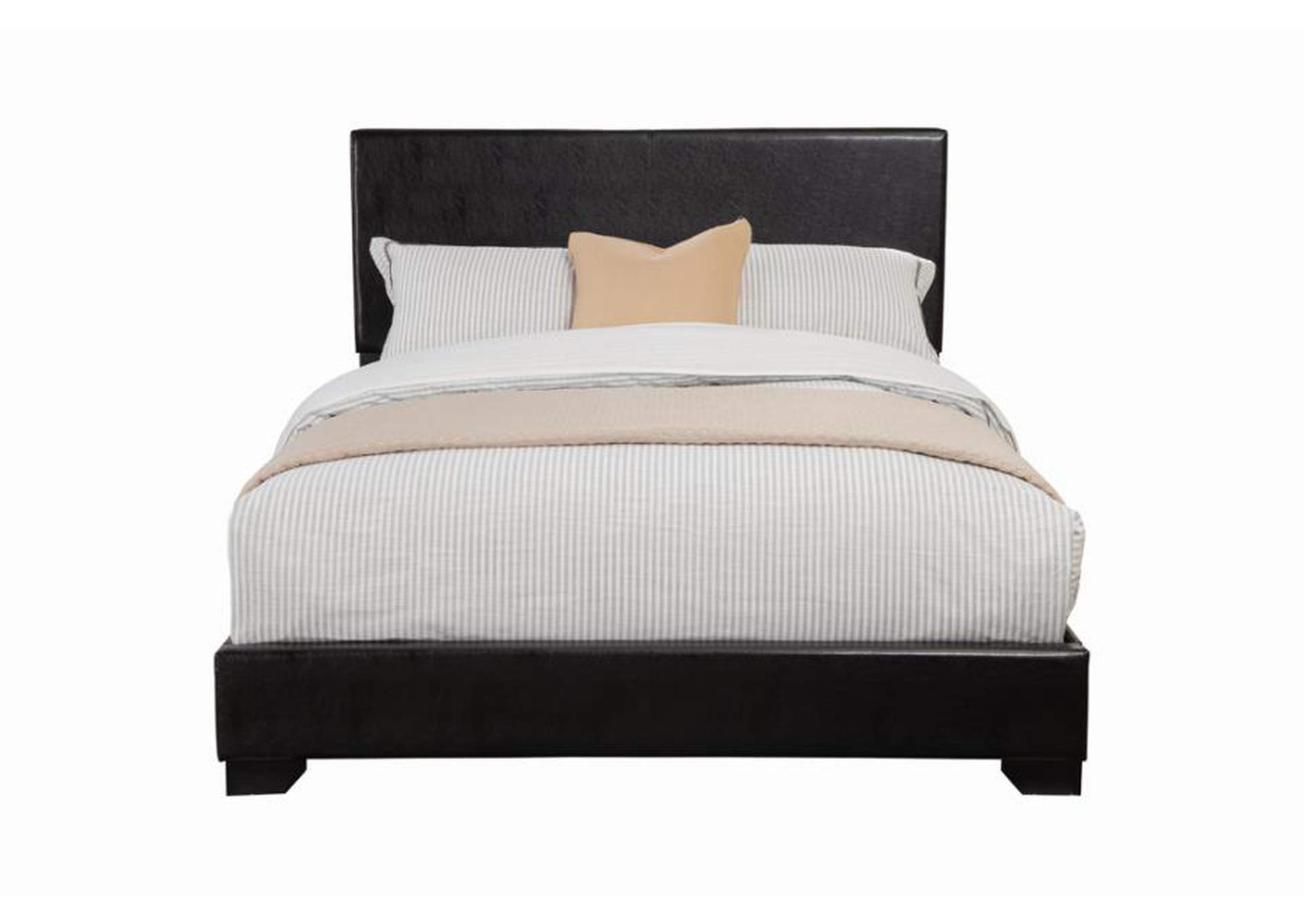 Conner Queen Upholstered Panel Bed Black,Coaster Furniture