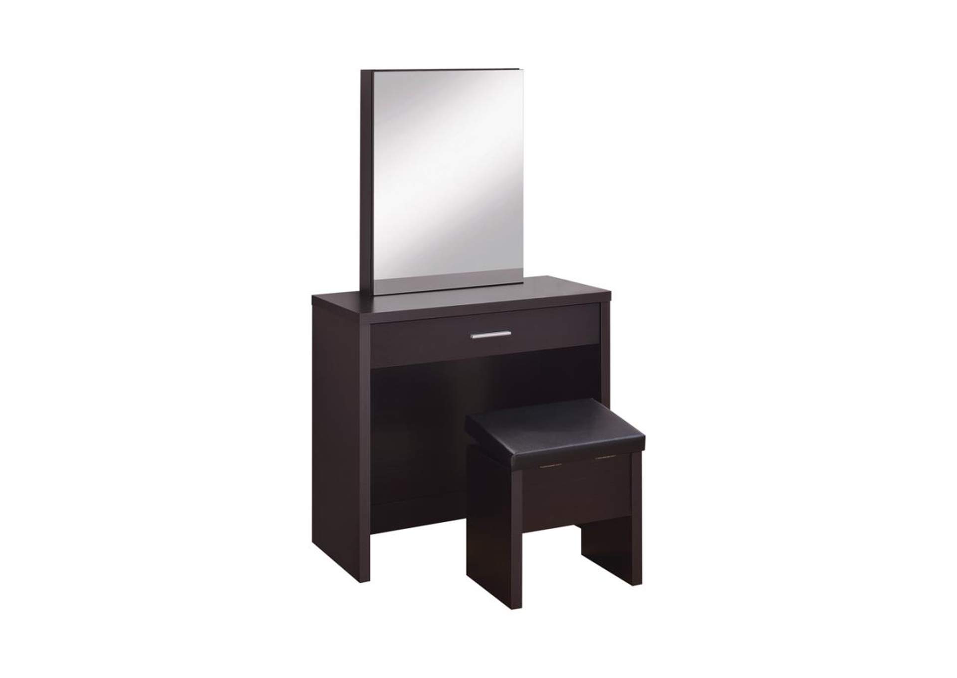 Harvey 2-piece Vanity Set with Lift-Top Stool Cappuccino,Coaster Furniture