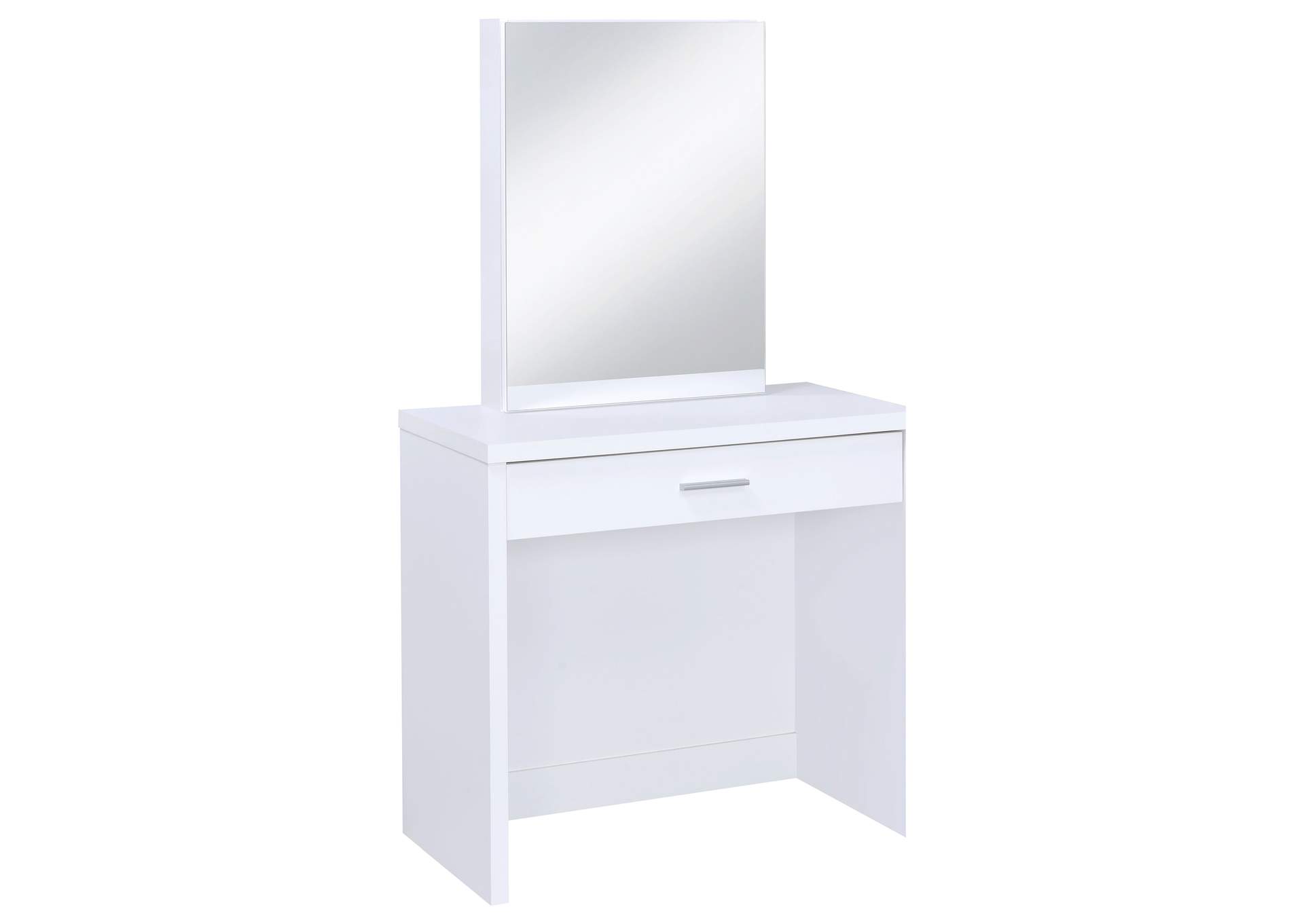 Harvey 2-piece Vanity Set with Lift-Top Stool White,Coaster Furniture