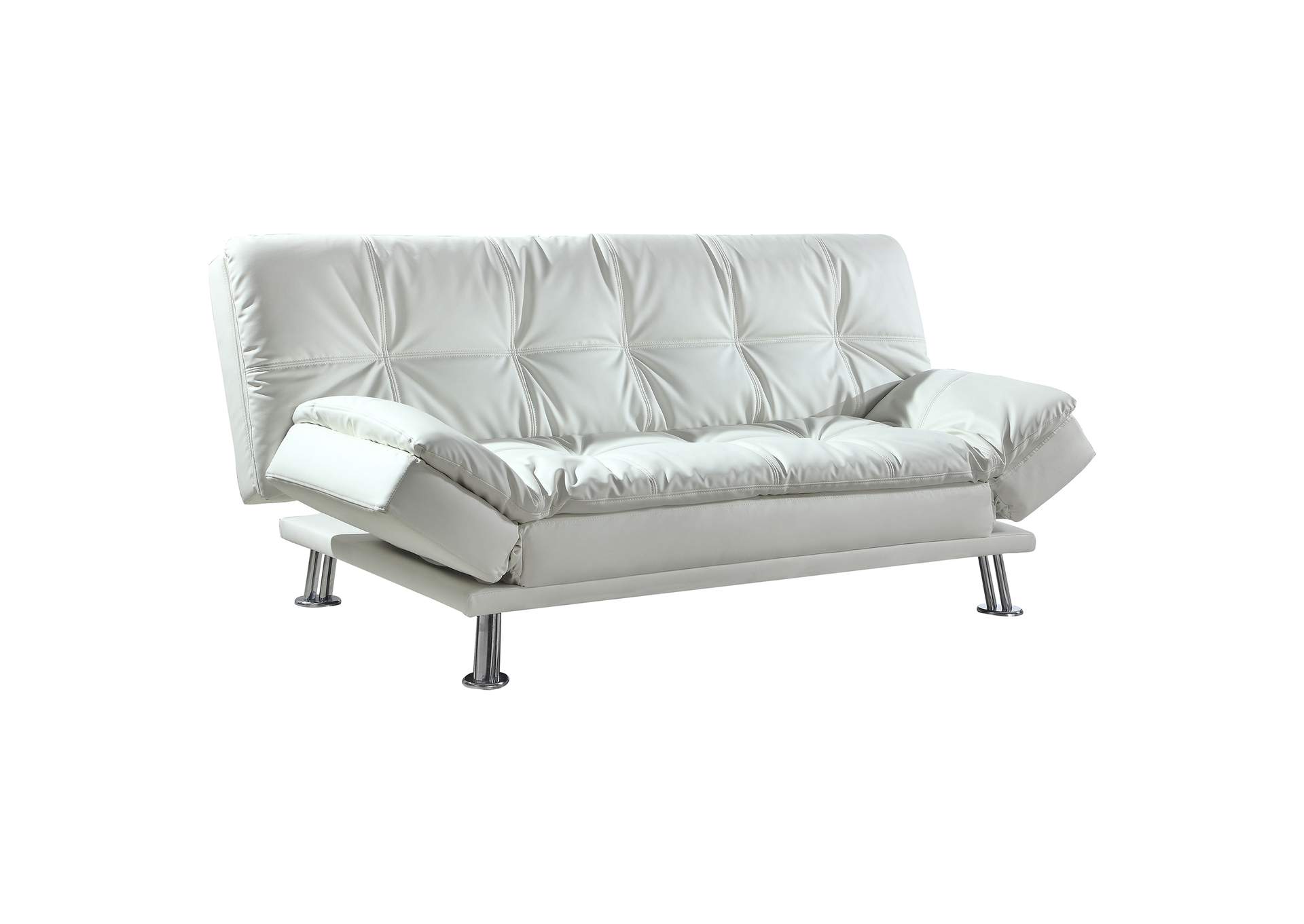 Dilleston Tufted Back Upholstered Sofa Bed White,Coaster Furniture