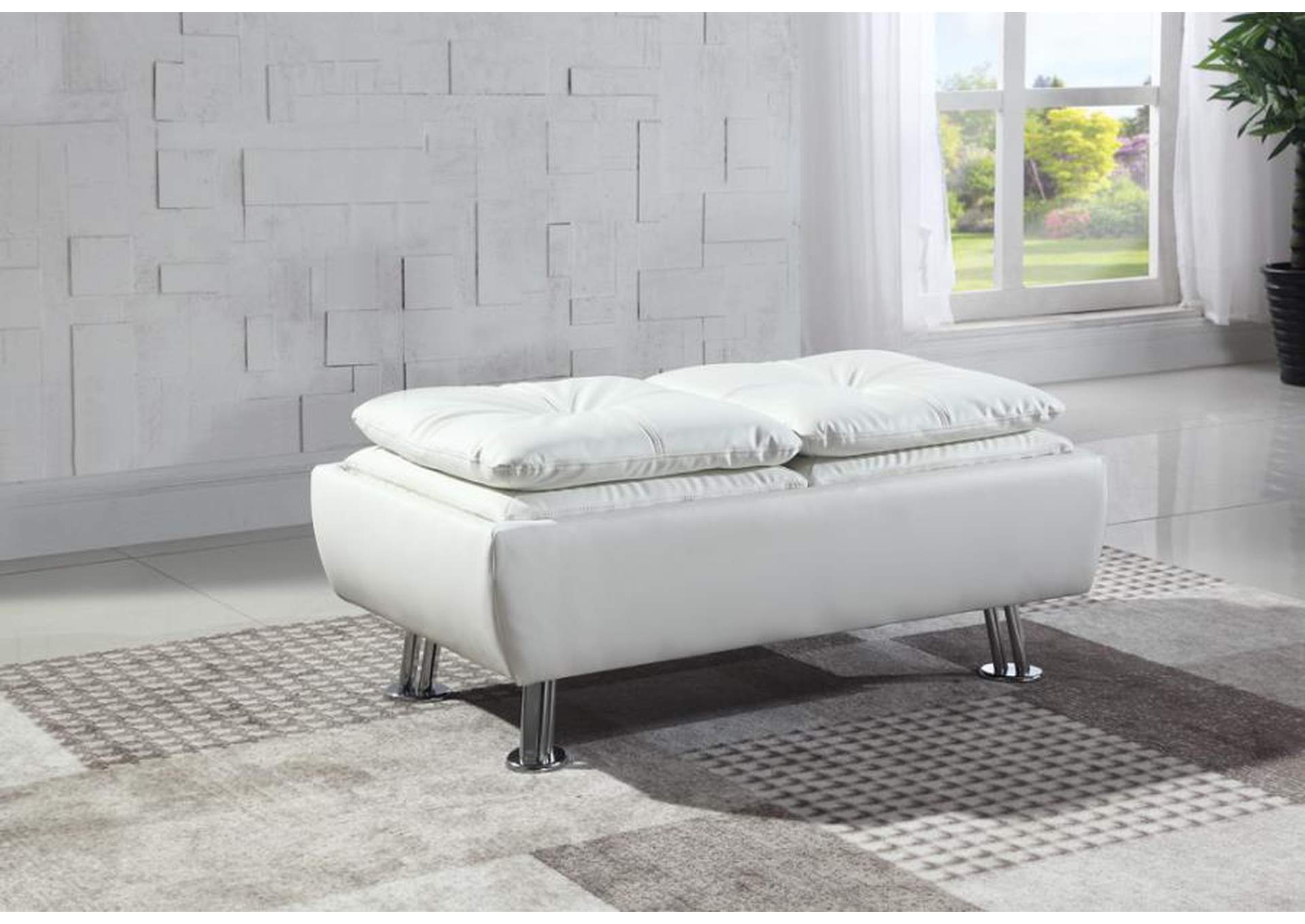 Dilleston Storage Ottoman with Removable Trays White,Coaster Furniture