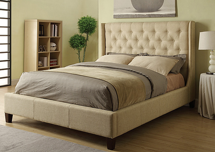 Tan King Bed,ABF Coaster Furniture