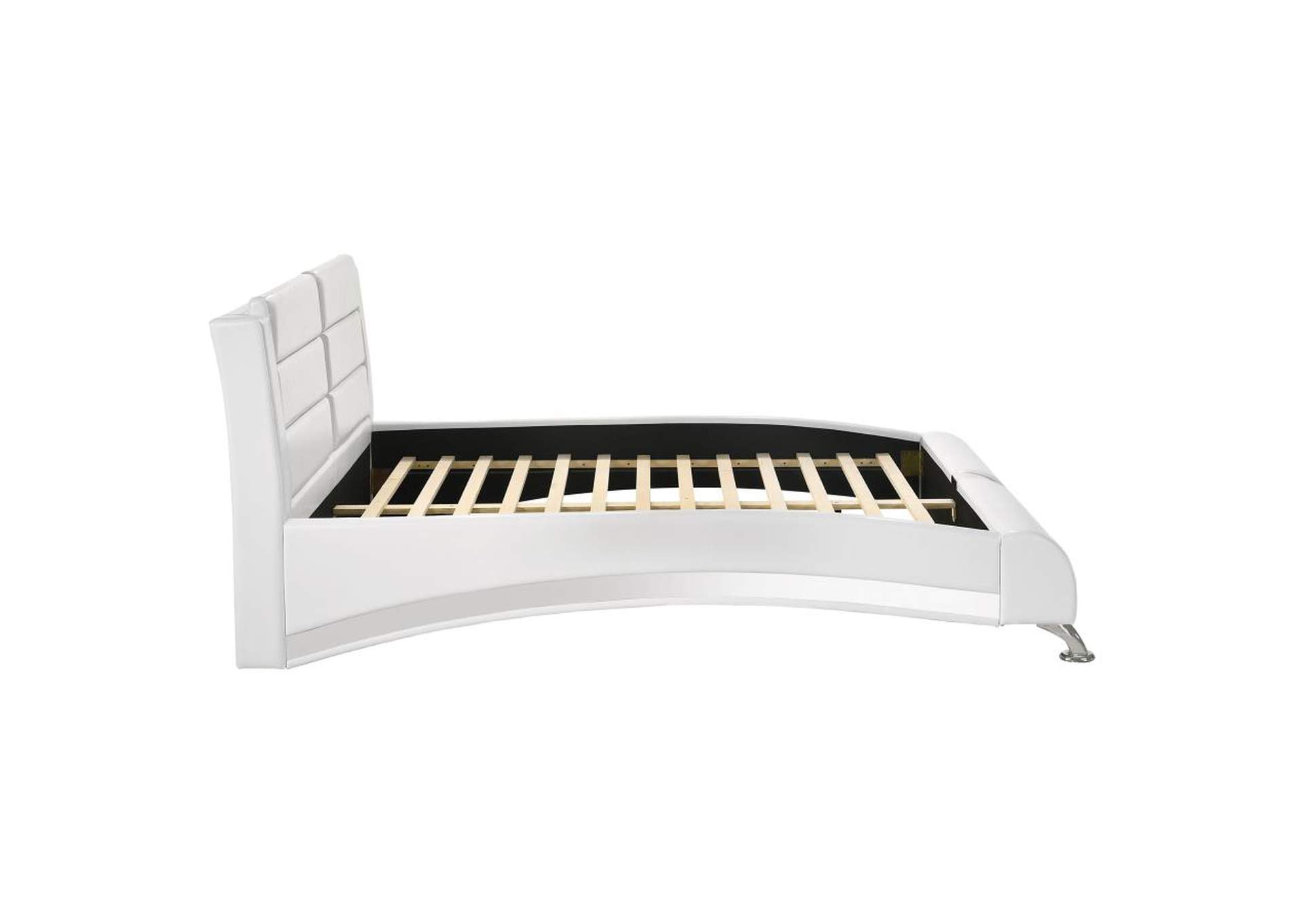Jeremaine Queen Upholstered Bed White,Coaster Furniture