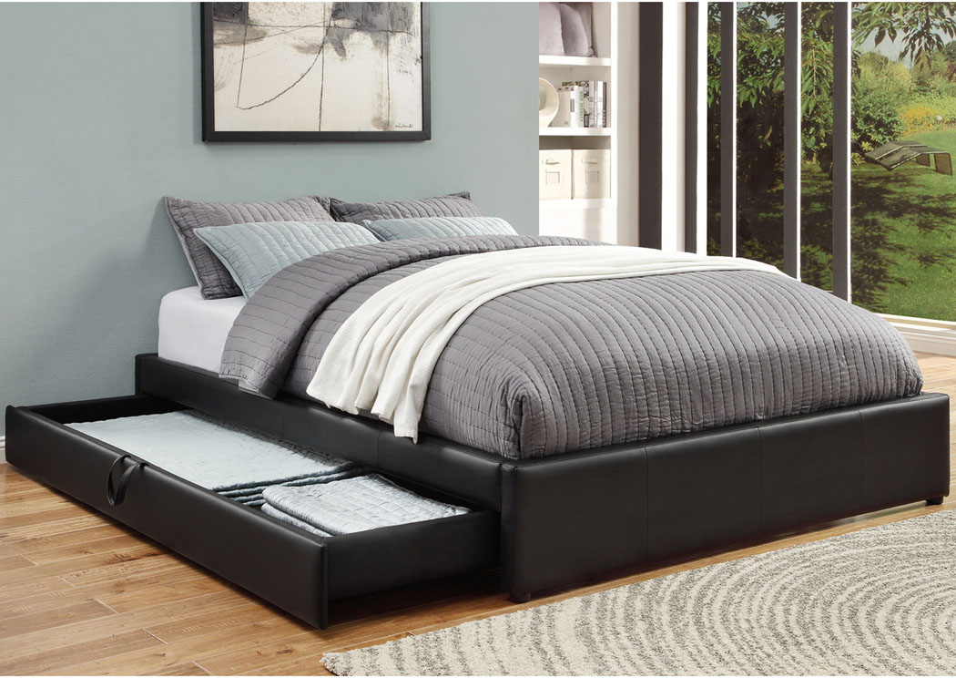 Rich Black Queen Storage Bed,ABF Coaster Furniture