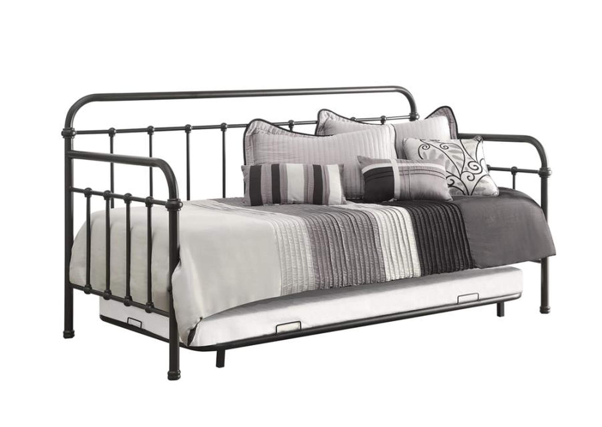 Livingston Daybed With Trundle Dark Bronze,Coaster Furniture