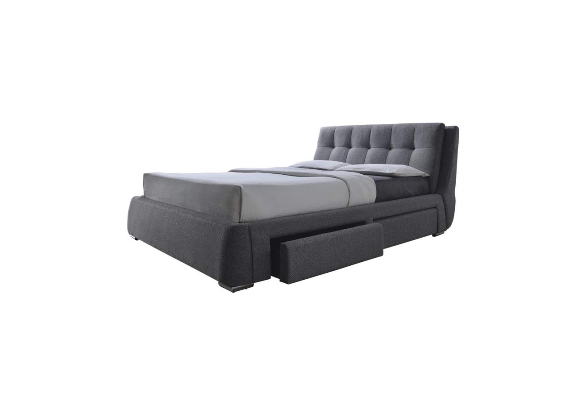 Fenbrook Queen Tufted Upholstered Storage Bed Grey,Coaster Furniture
