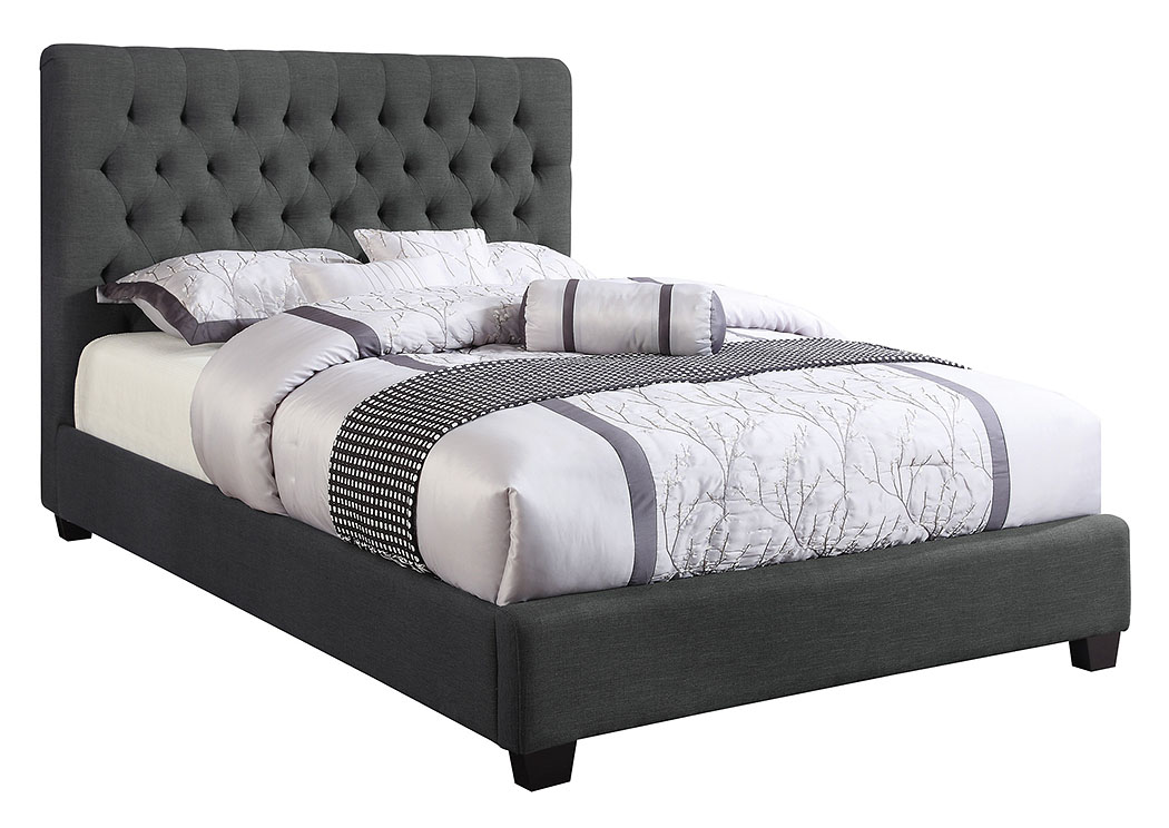 Charcoal Upholstered Twin Bed,ABF Coaster Furniture